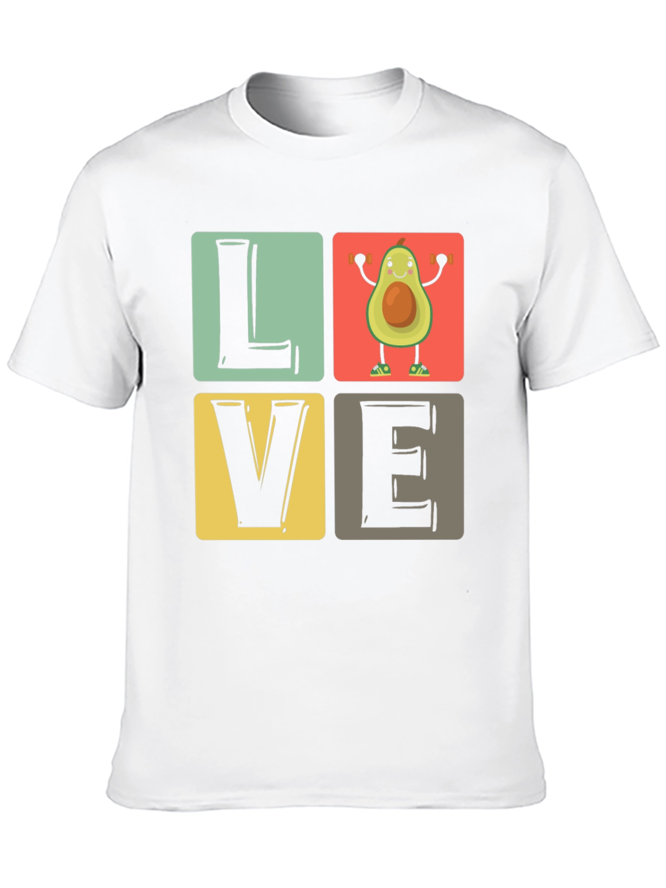 Avocado Gym Lover Black T-Shirt