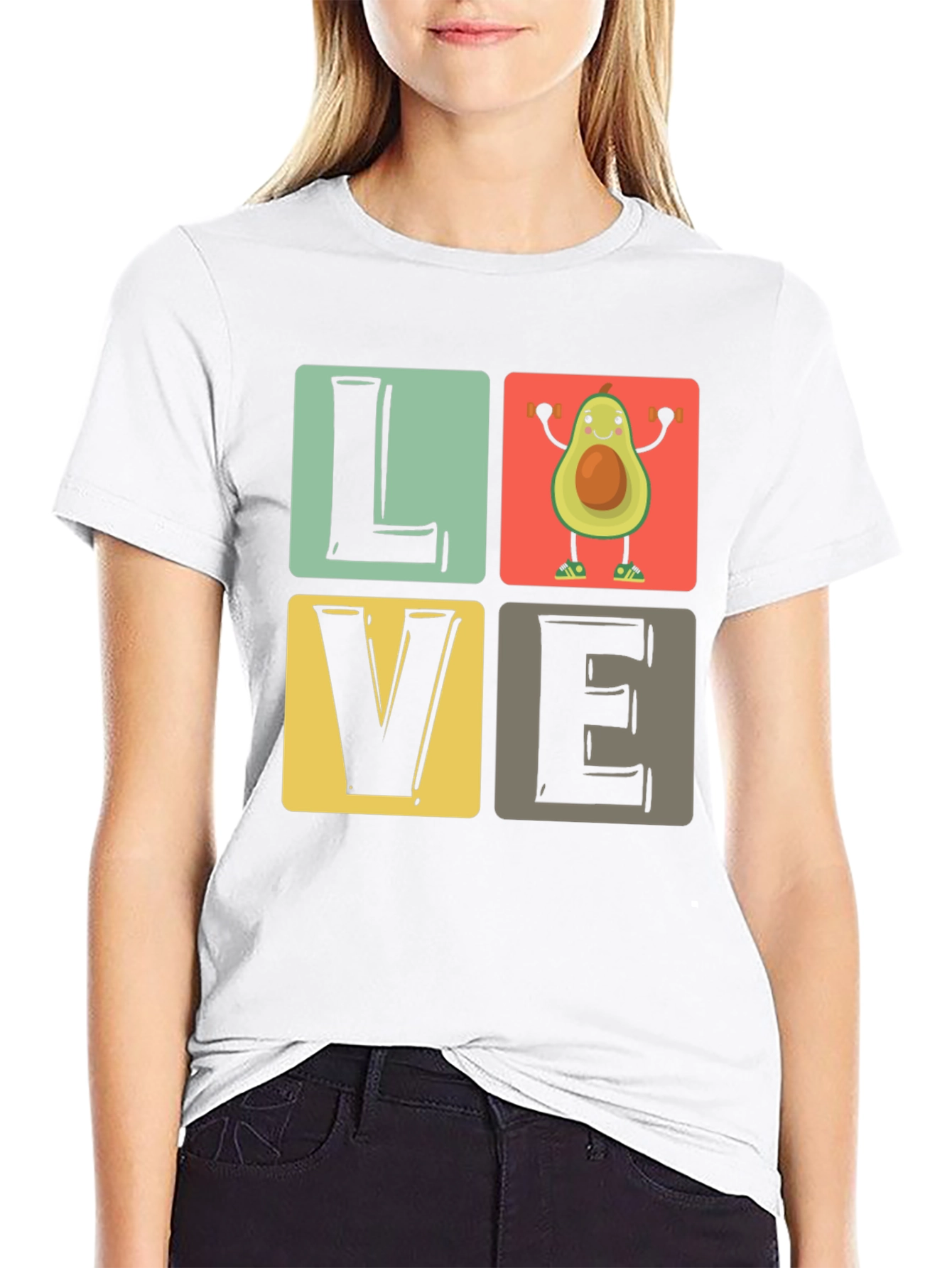 Avocado Gym Lover Black T-Shirt