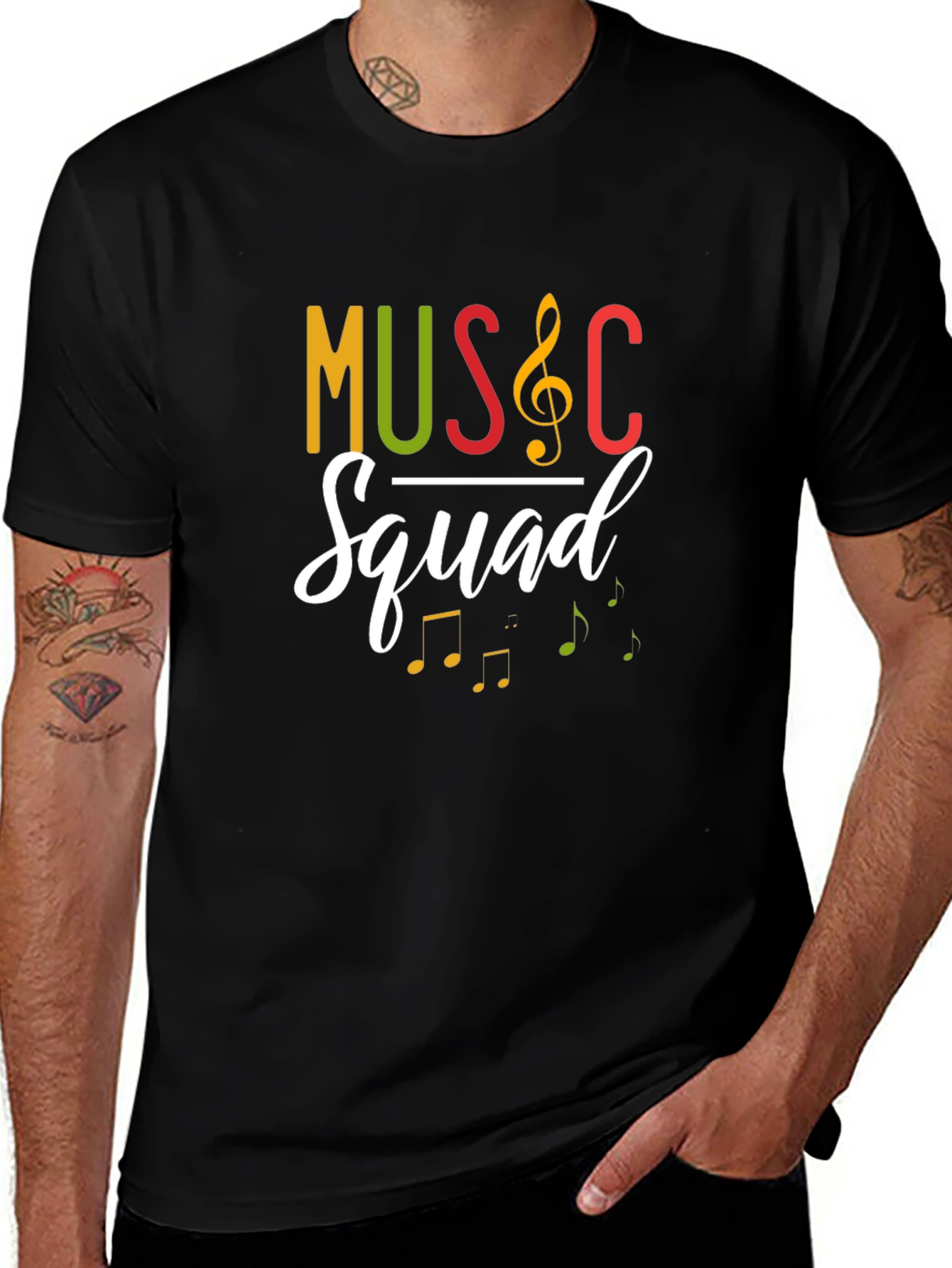 Music Squad Graphic Tee - Black T-Shirt