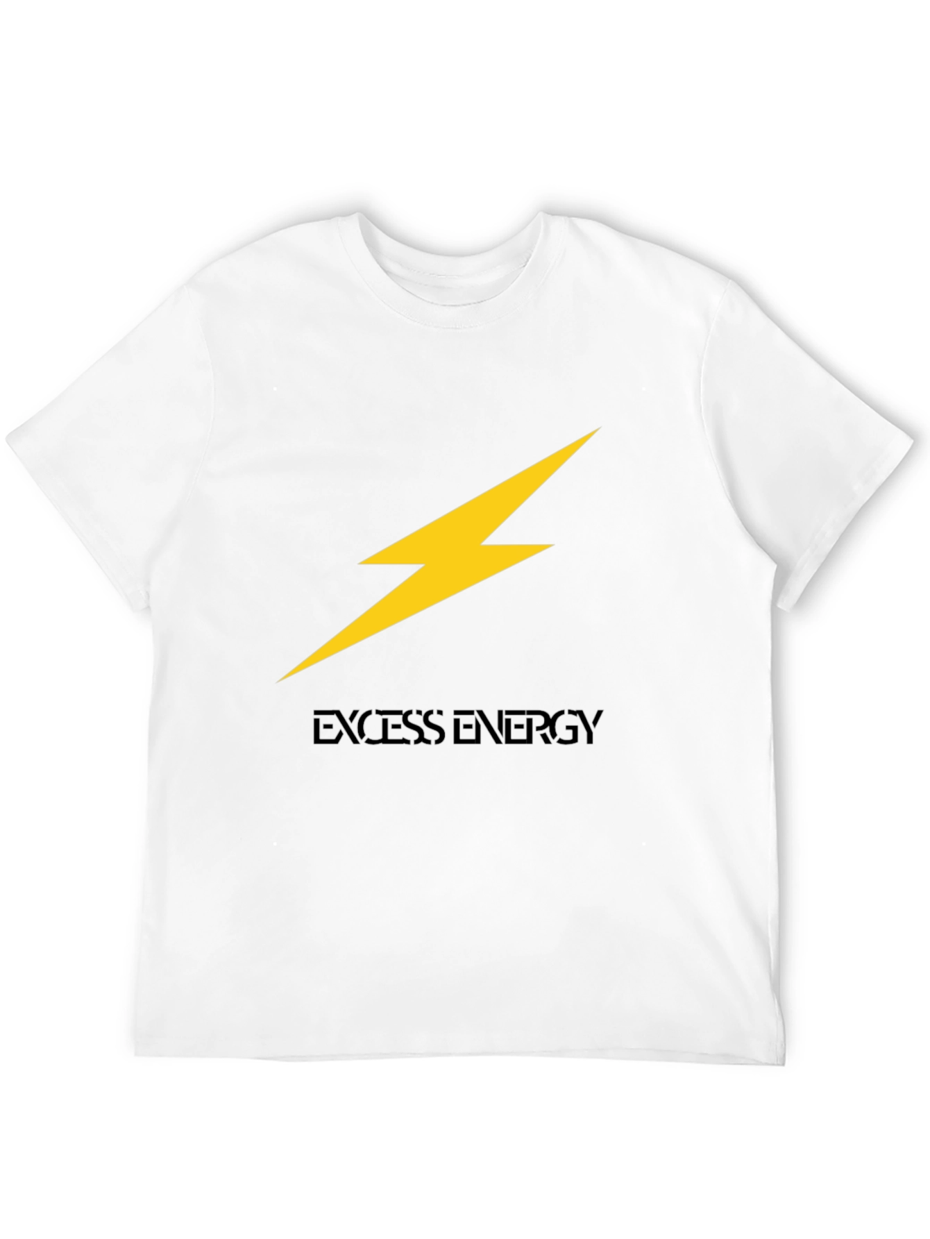 Excess Energy Black T-Shirt - Lightning Bolt Design