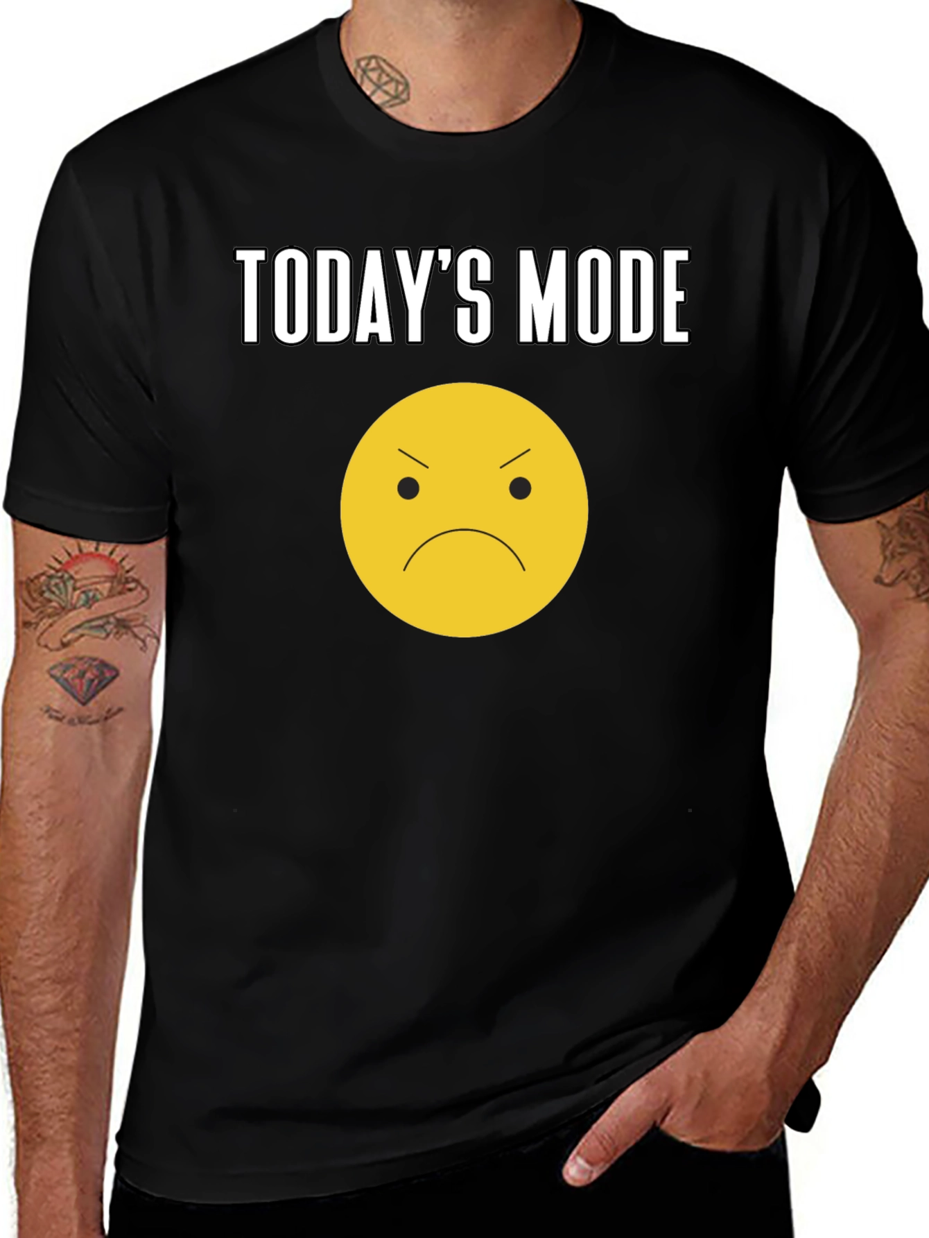 Todays Mood Graphic Tee - Unisex Black T-Shirt