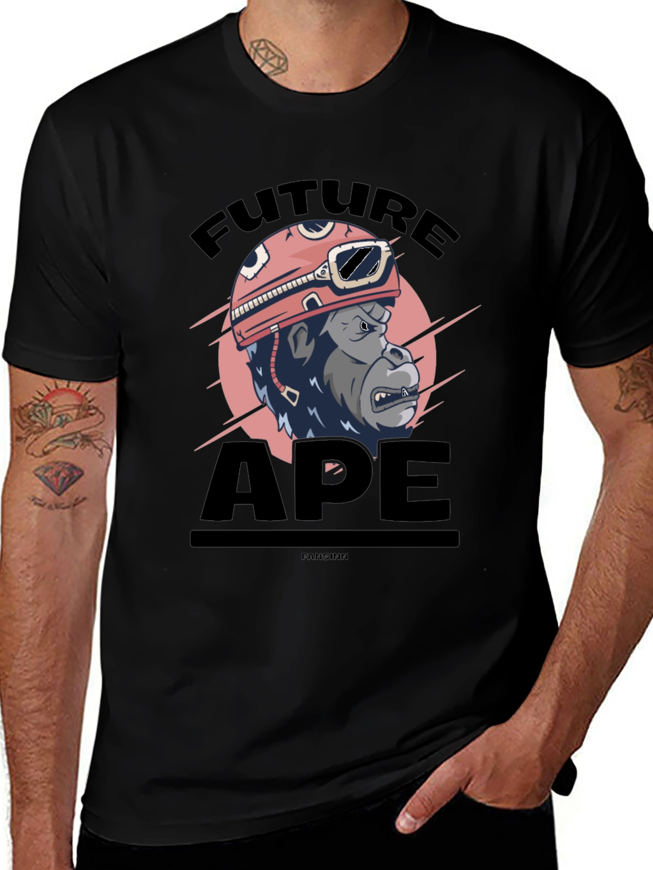 Future Ape Graphic T-Shirt - Black