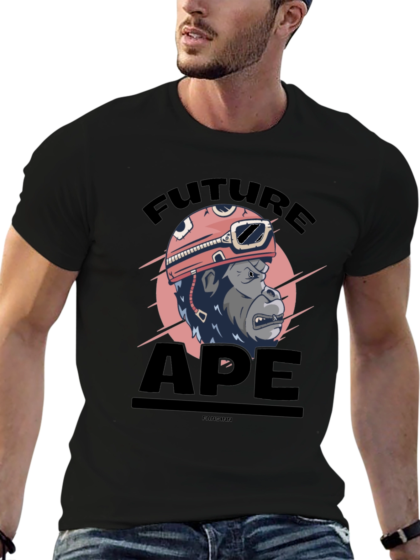 Future Ape Graphic T-Shirt - Black