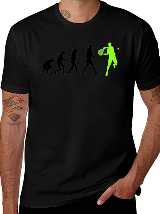Evolution of Tennis T-Shirt - Cool Sport Graphic Tee