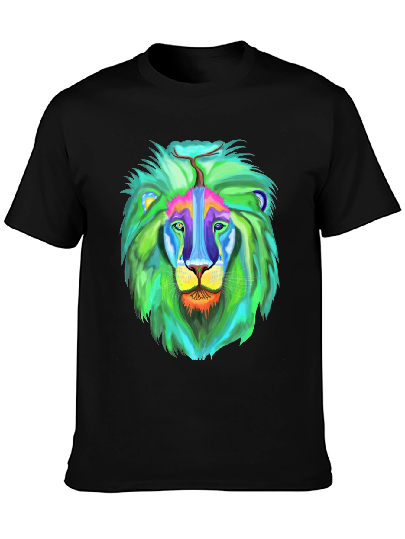Vibrant Lion Graphic T-Shirt - Bold Style