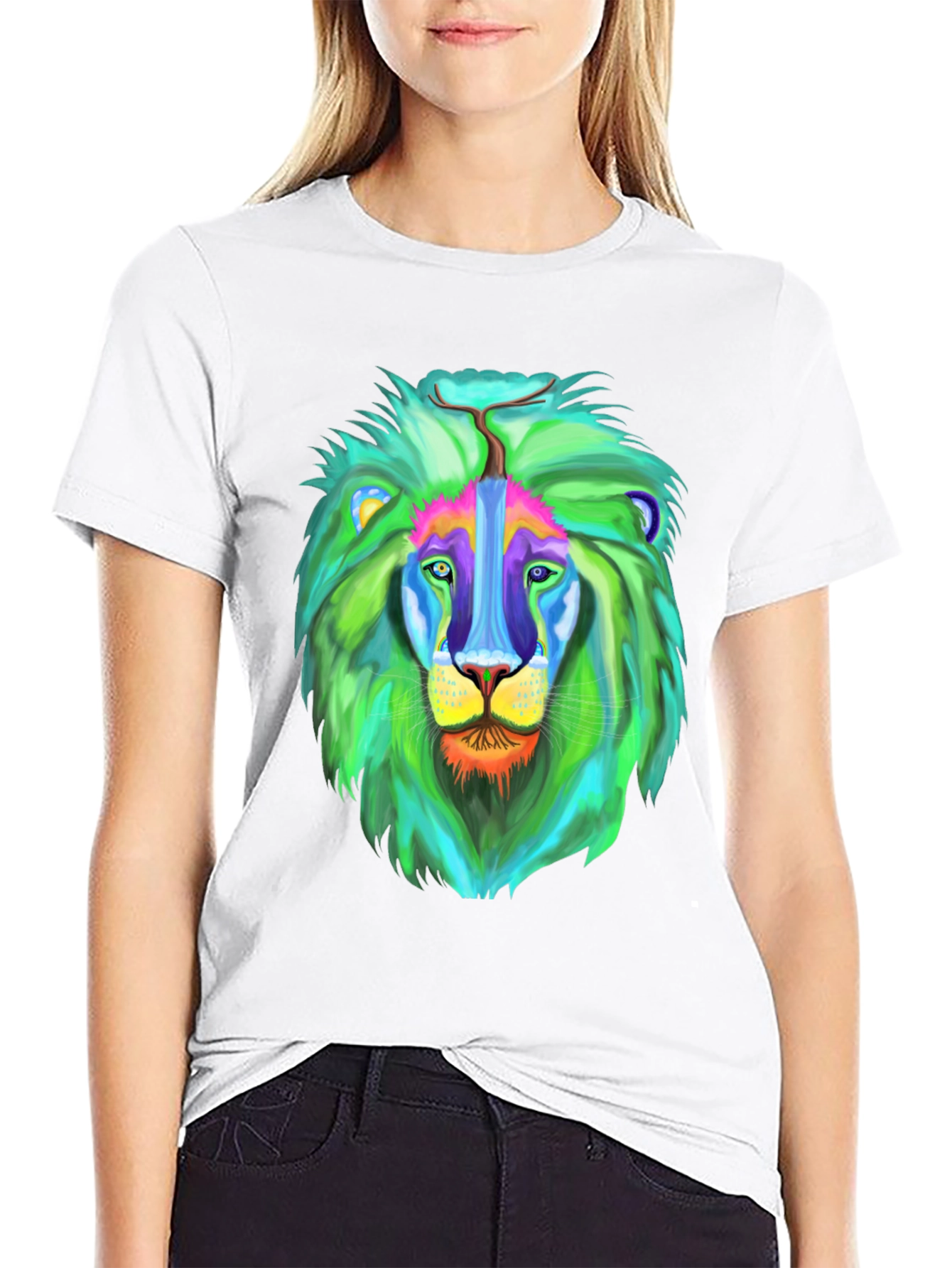 Vibrant Lion Graphic T-Shirt - Bold Style