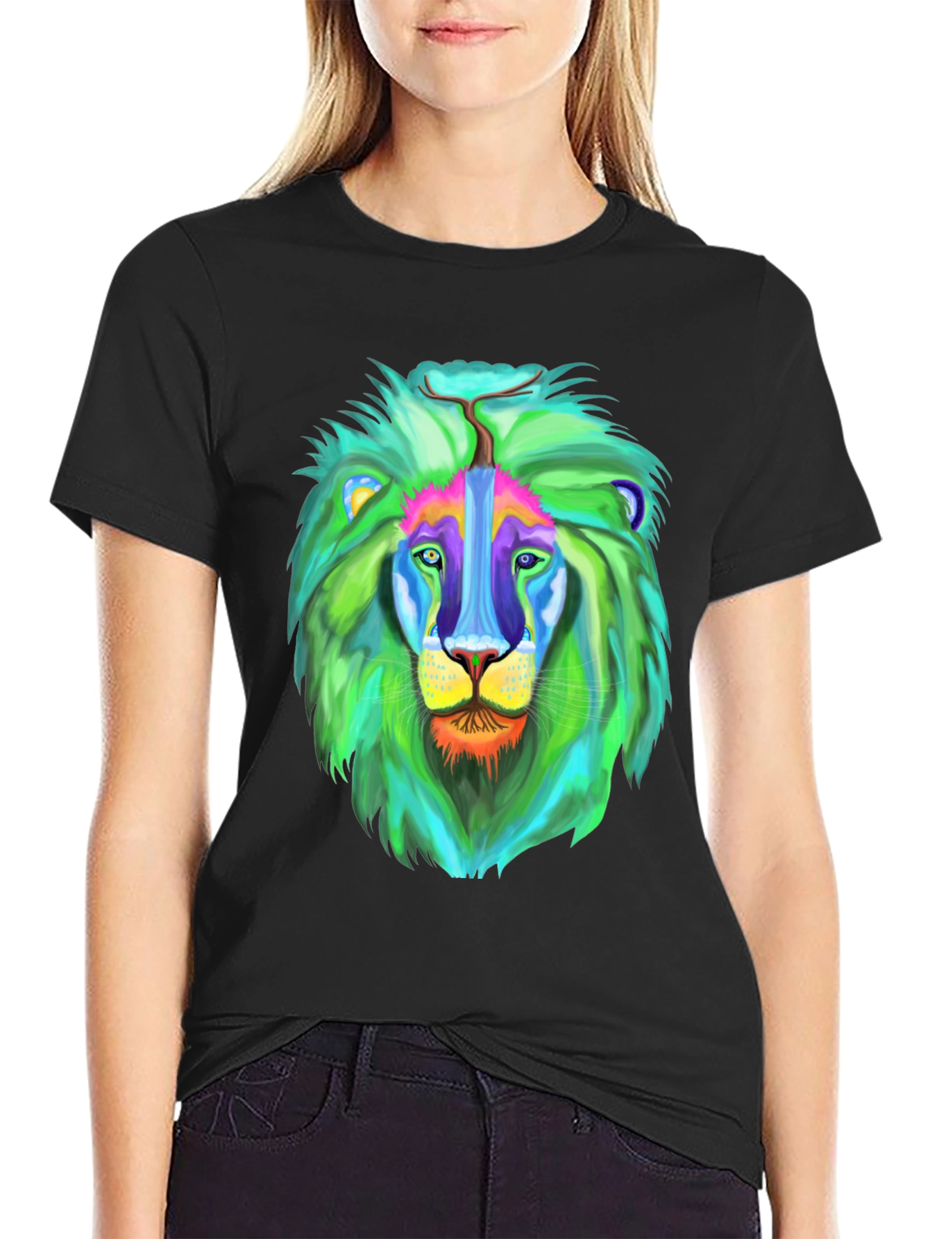 Vibrant Lion Graphic T-Shirt - Bold Style