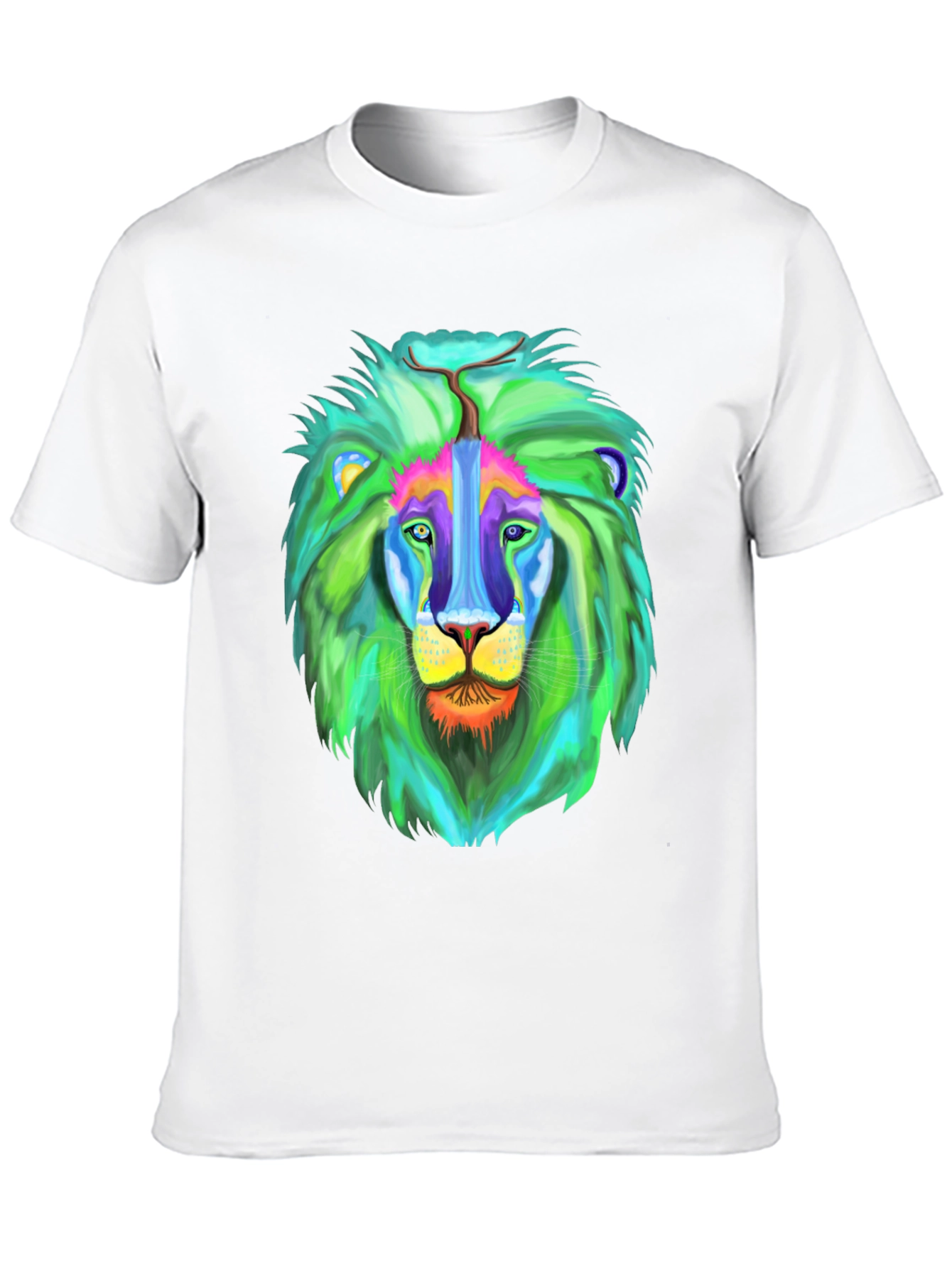 Vibrant Lion Graphic T-Shirt - Bold Style
