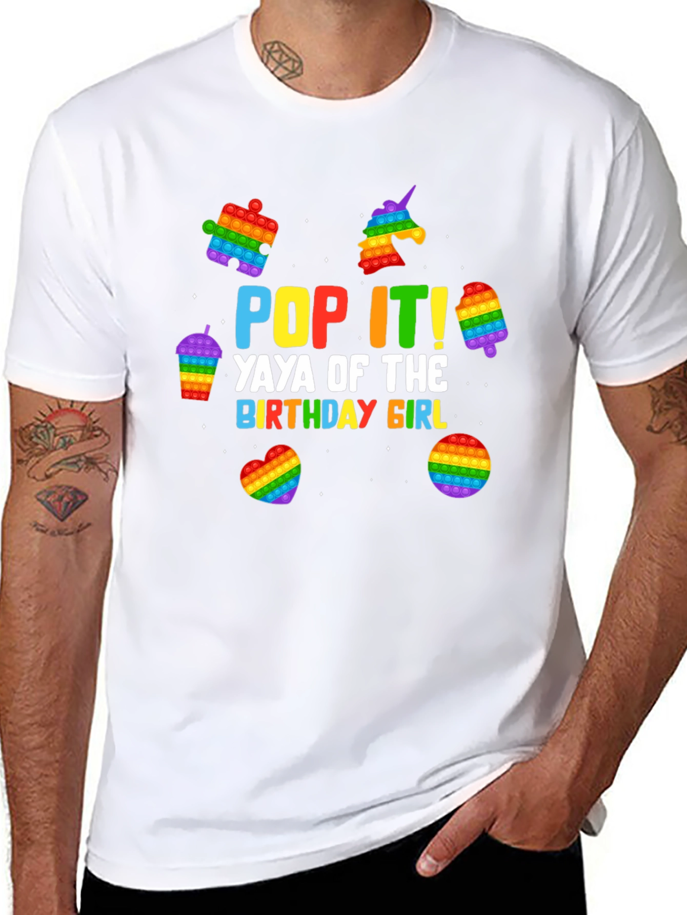 Pop It! Yaya of the Birthday Girl Black T-Shirt