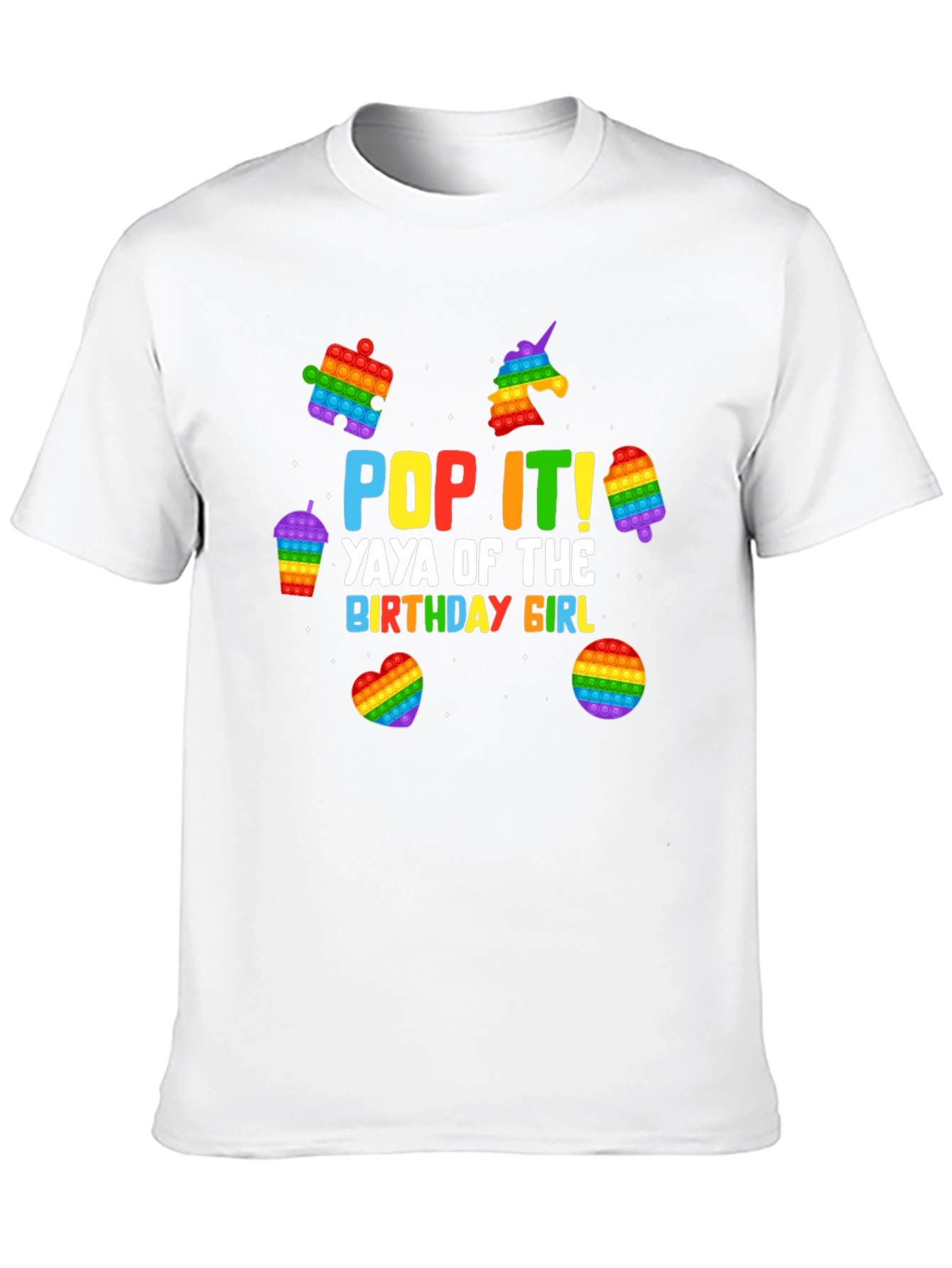 Pop It! Yaya of the Birthday Girl Black T-Shirt