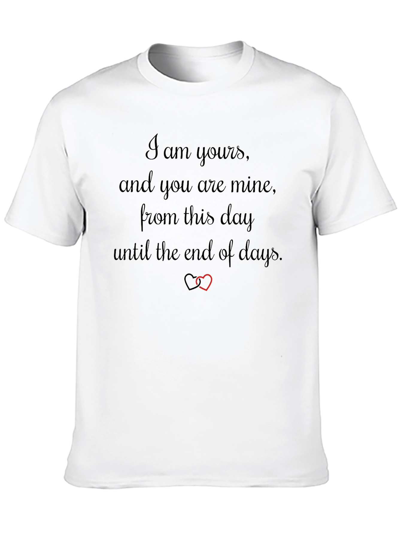 Romantic I am Yours Black T-Shirt