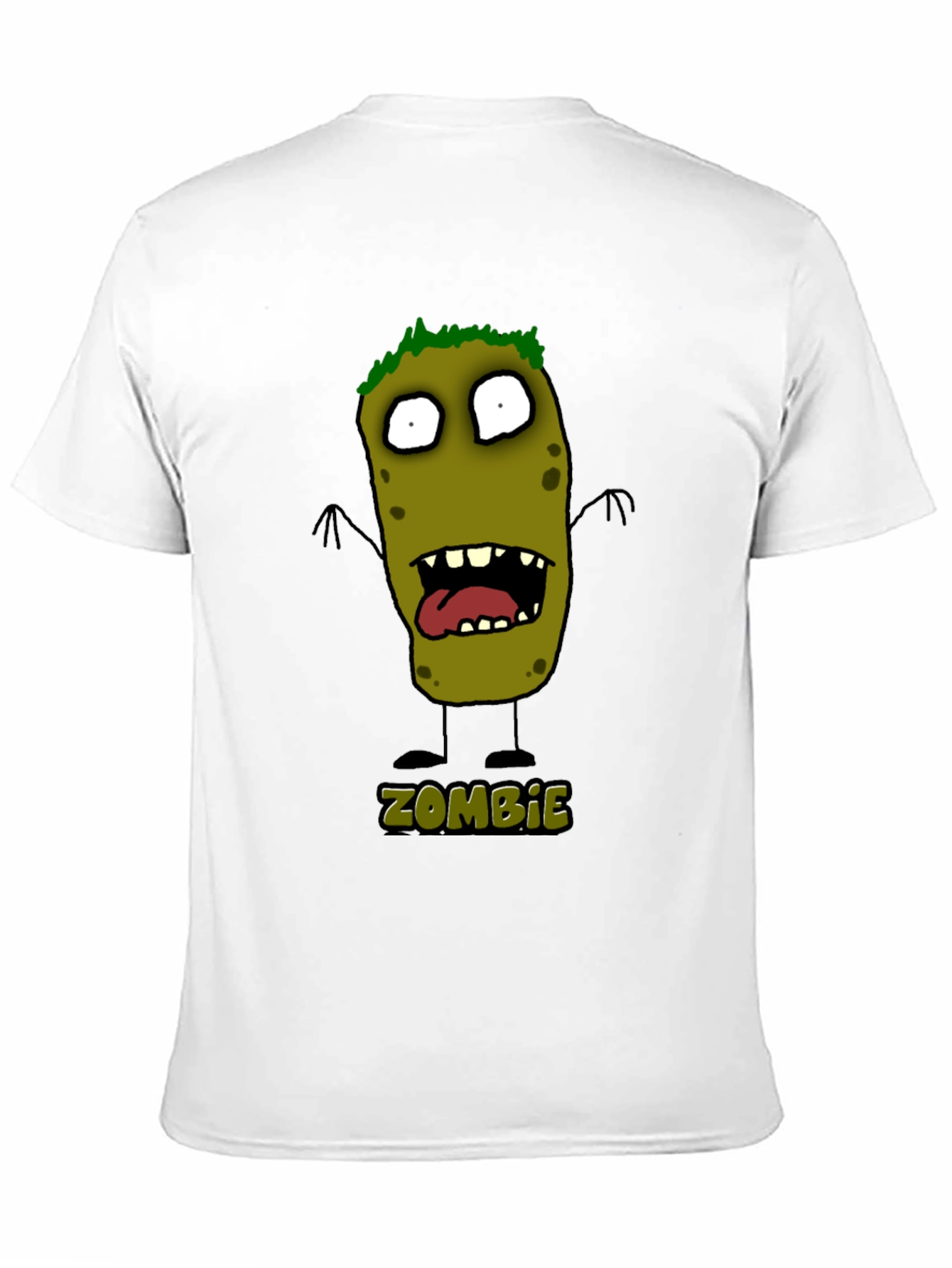 Zombie Cartoon Graphic Black T-Shirt