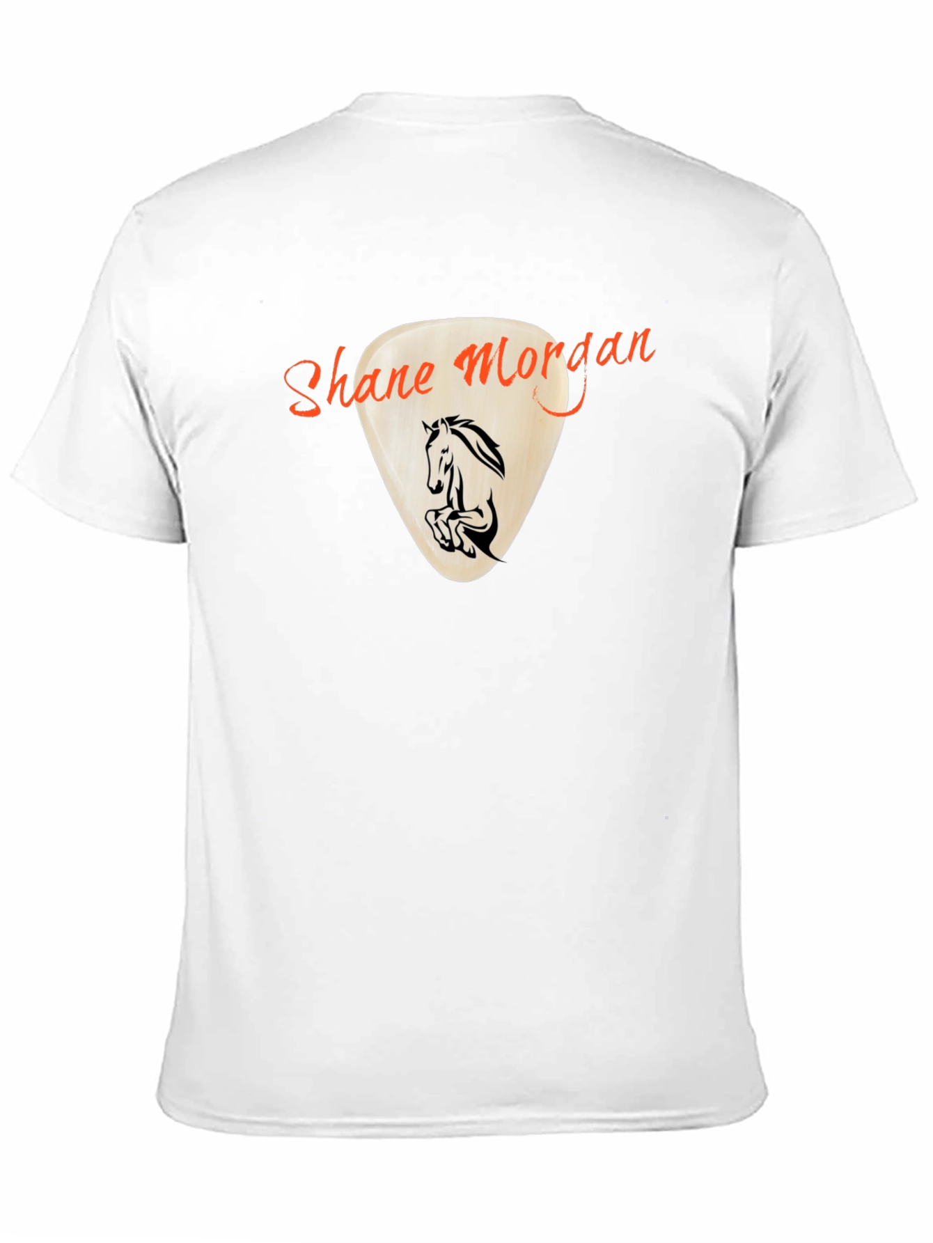 Shane Morgan Horse Guitar Pick Black T-Shirt
