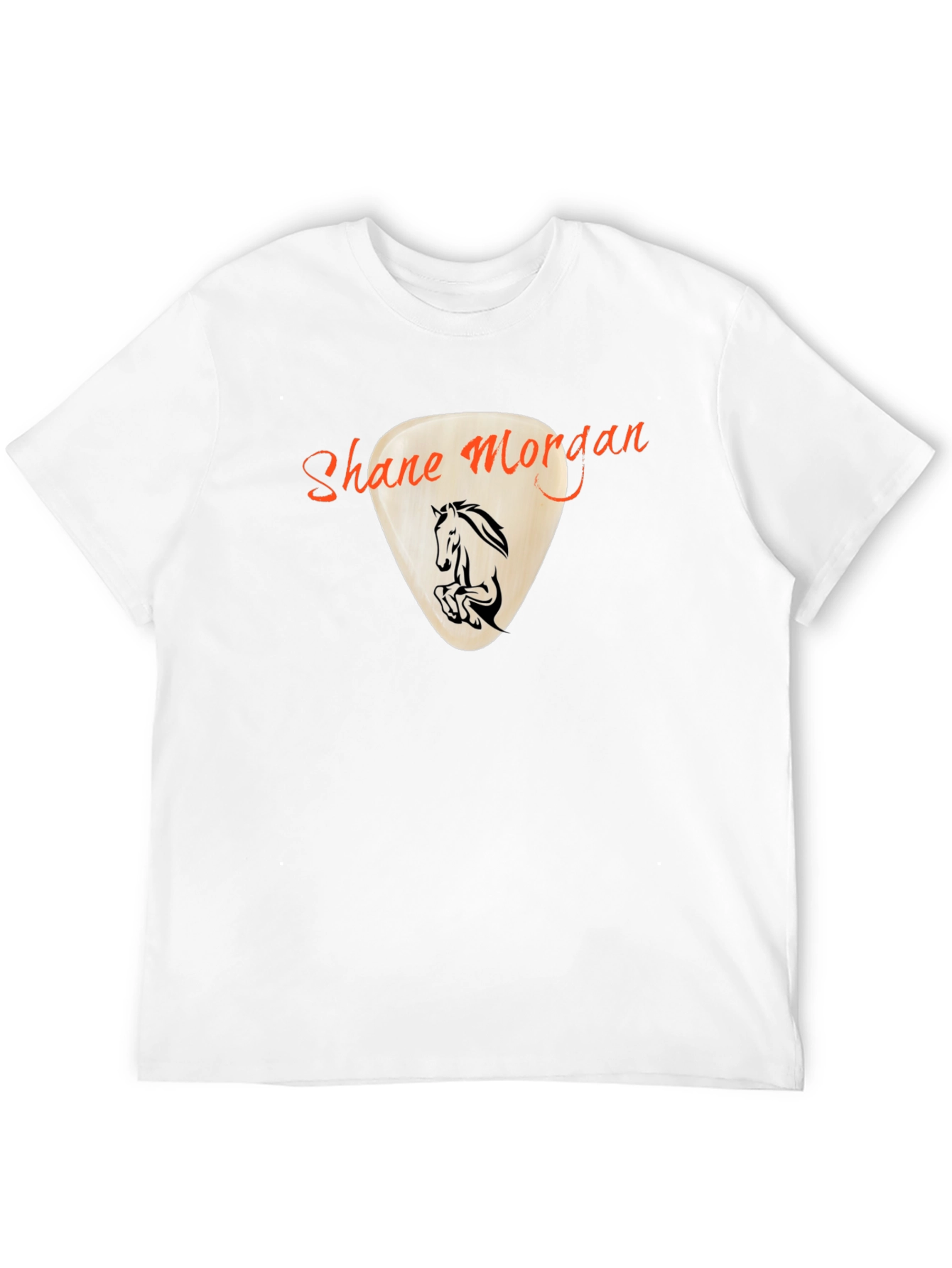 Shane Morgan Horse Guitar Pick Black T-Shirt