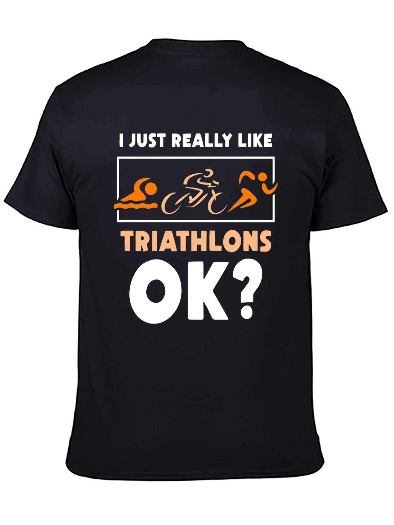 Triathlon Lovers Black T-Shirt