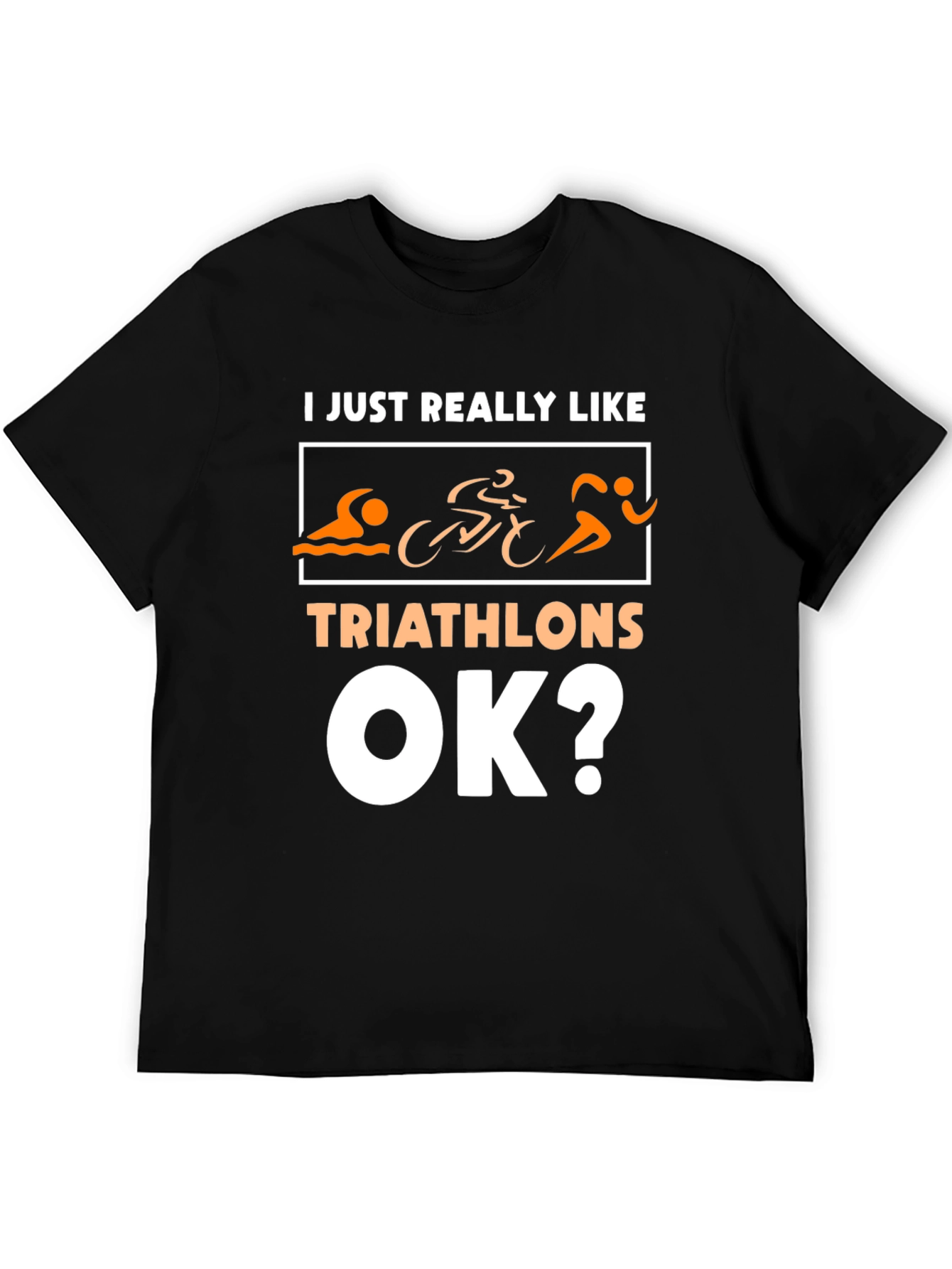 Triathlon Lovers Black T-Shirt