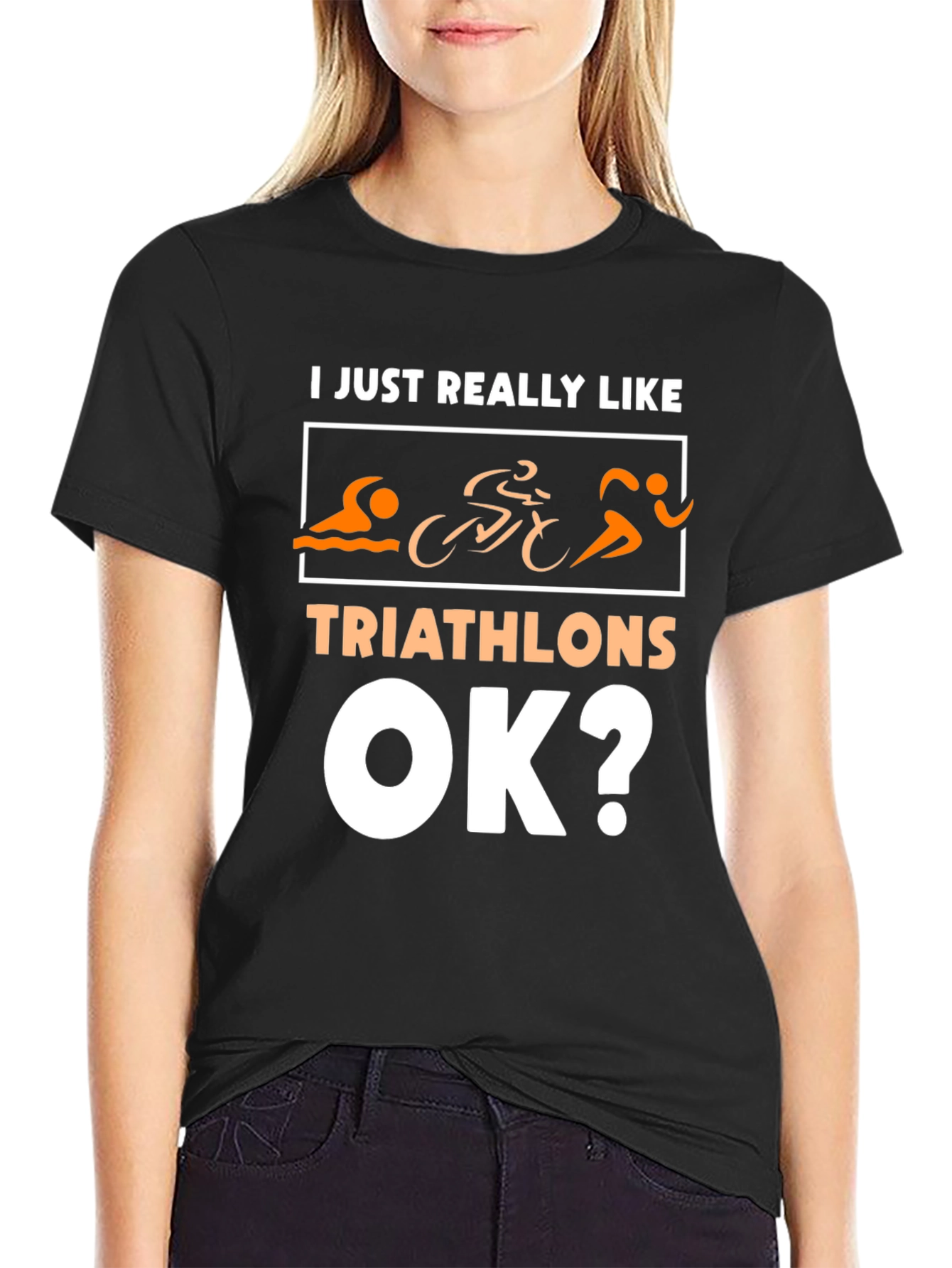 Triathlon Lovers Black T-Shirt