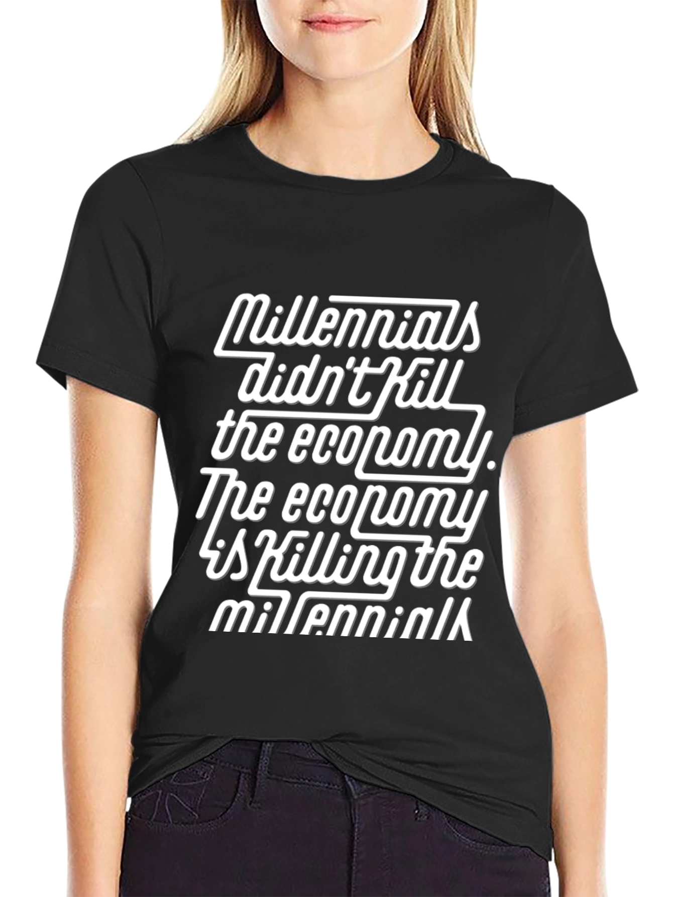 Millennials Economy T-Shirt Black