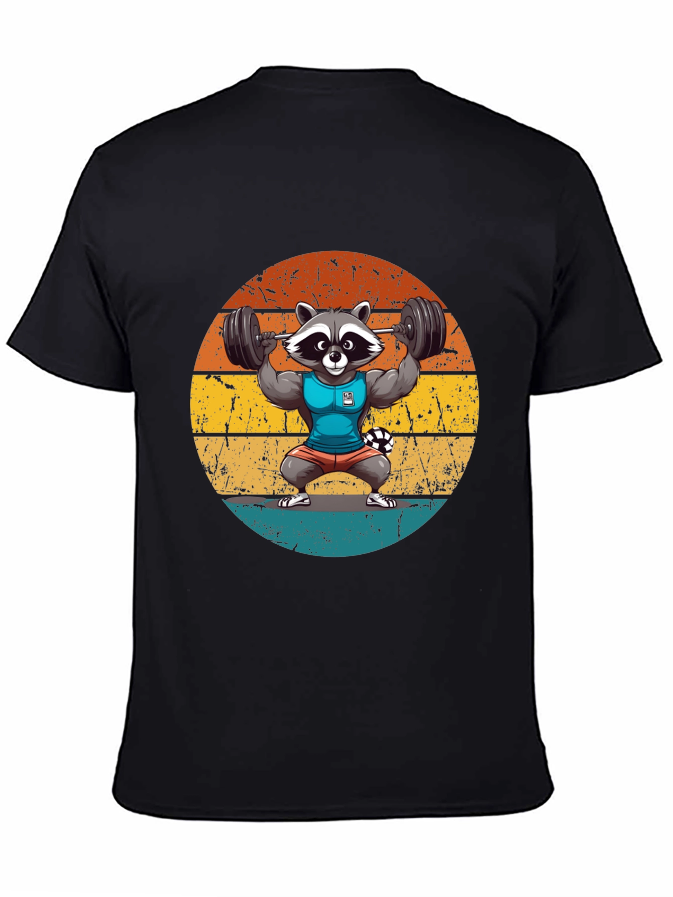 Raccoon Gym T-Shirt - Funny Weightlifting Design