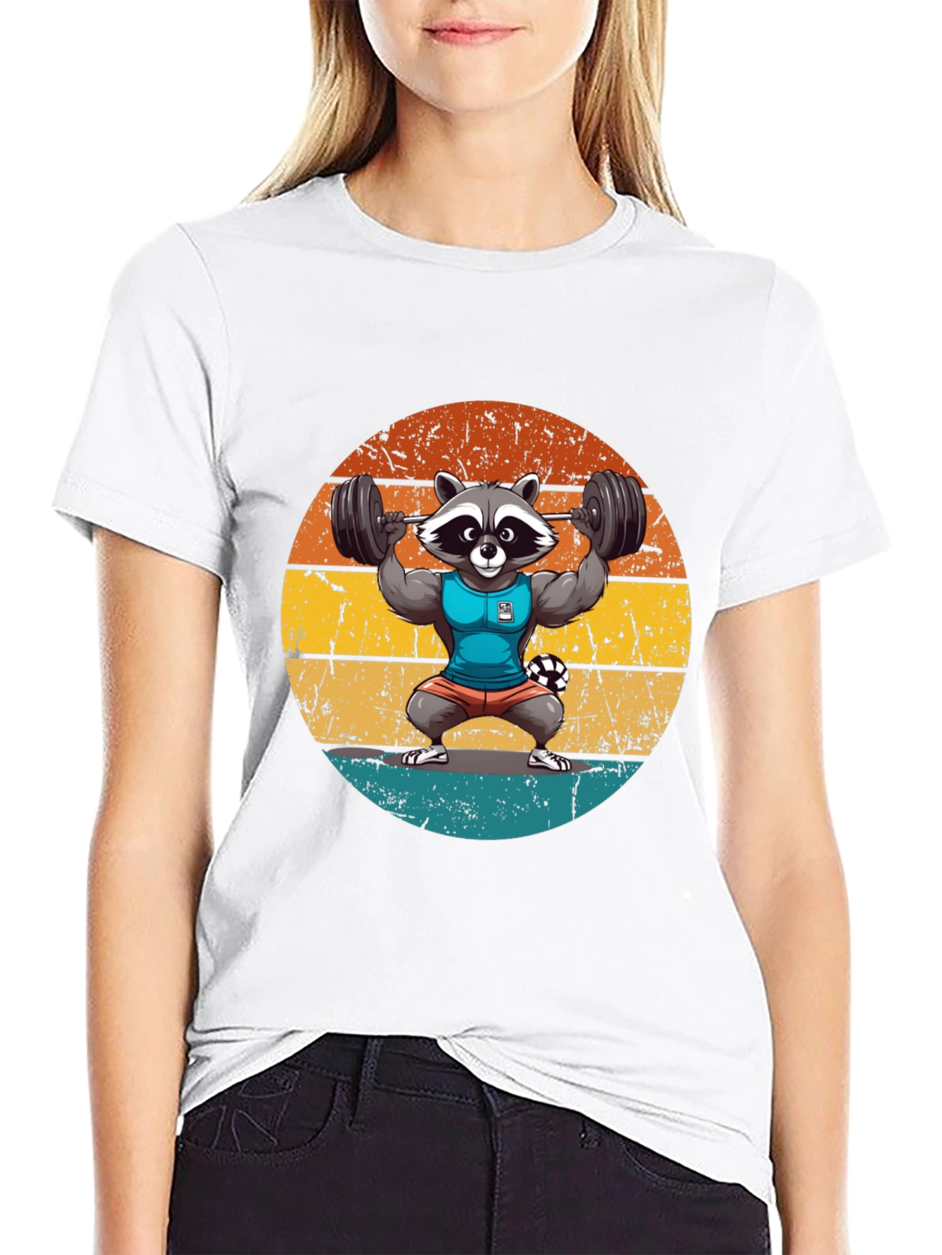Raccoon Gym T-Shirt - Funny Weightlifting Design