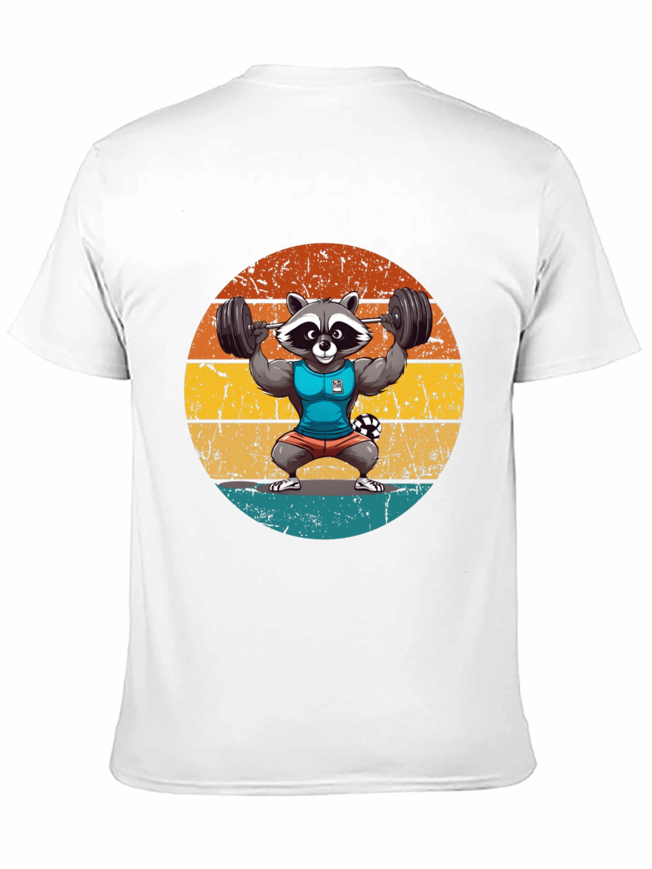 Raccoon Gym T-Shirt - Funny Weightlifting Design
