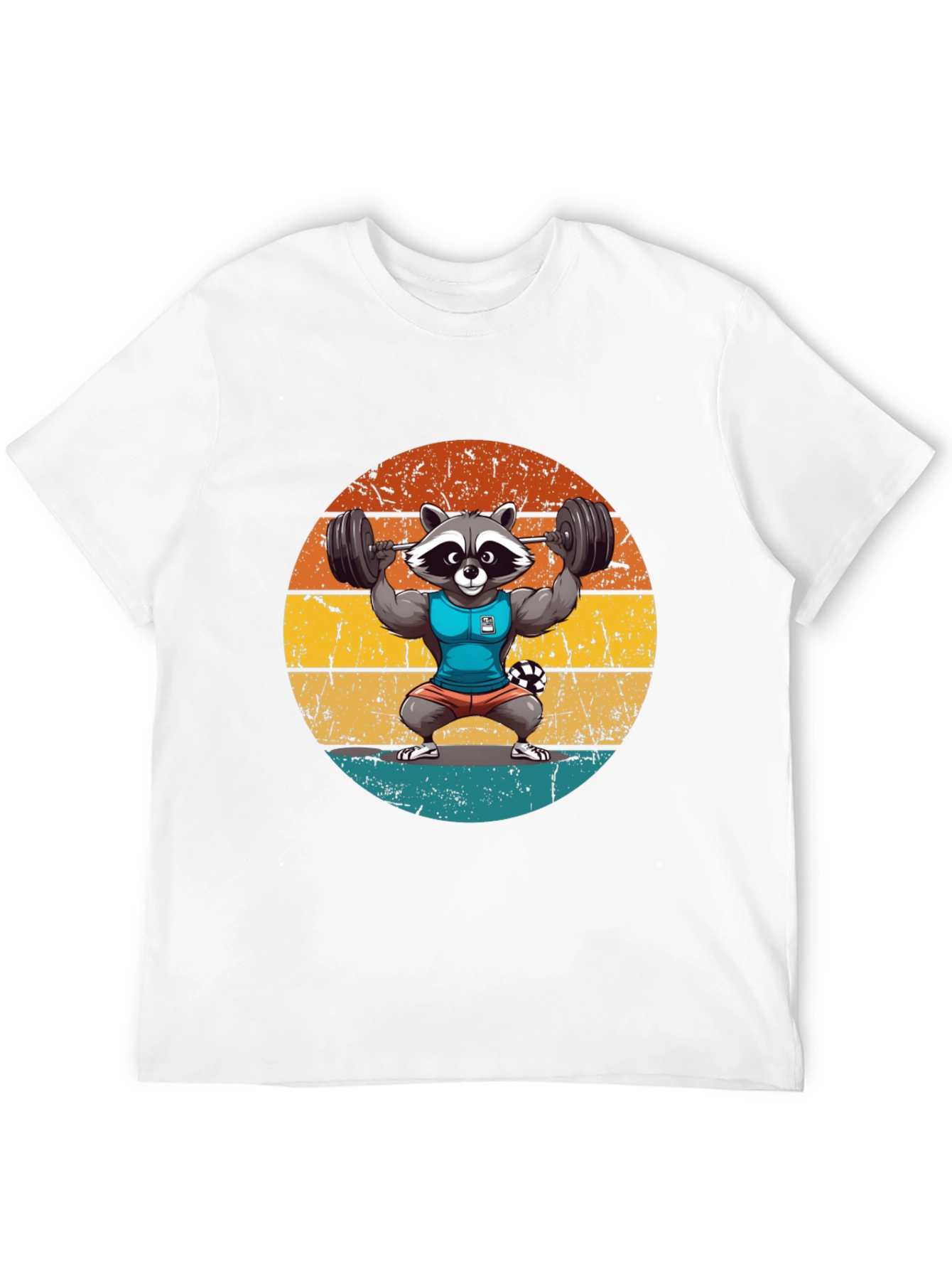 Raccoon Gym T-Shirt - Funny Weightlifting Design