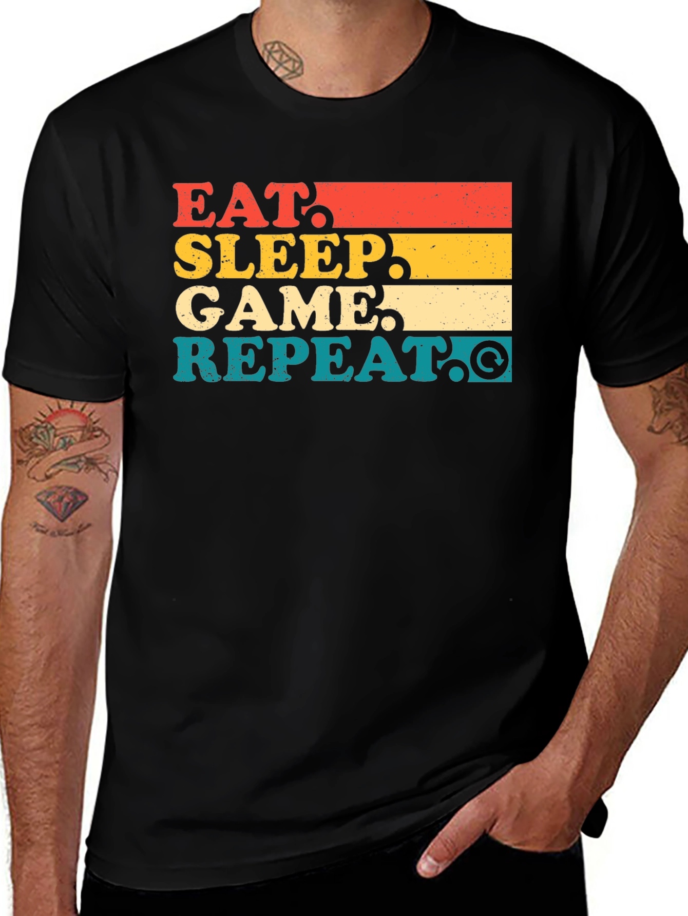 Eat Sleep Game Repeat Graphic Tee