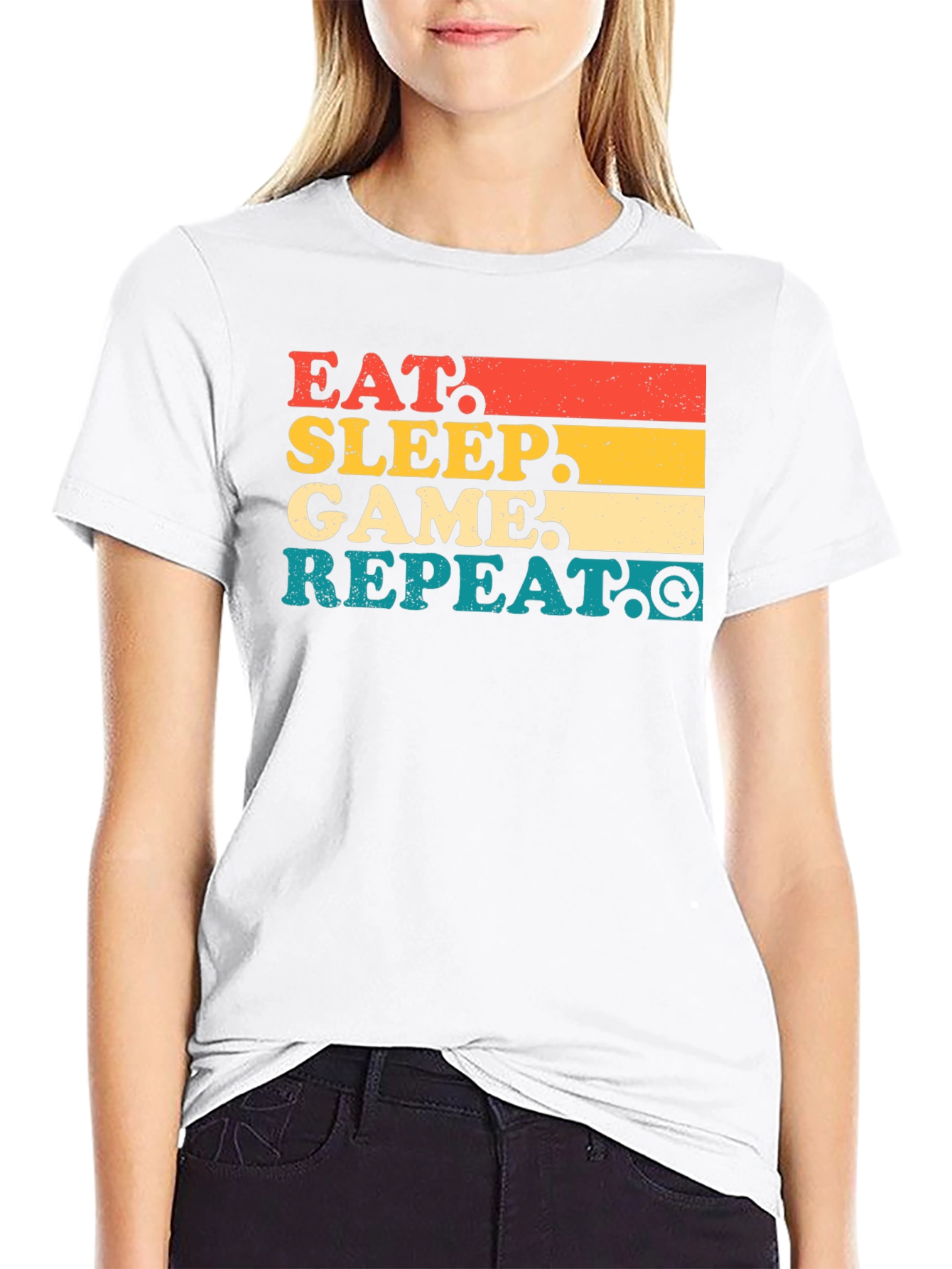 Eat Sleep Game Repeat Graphic Tee