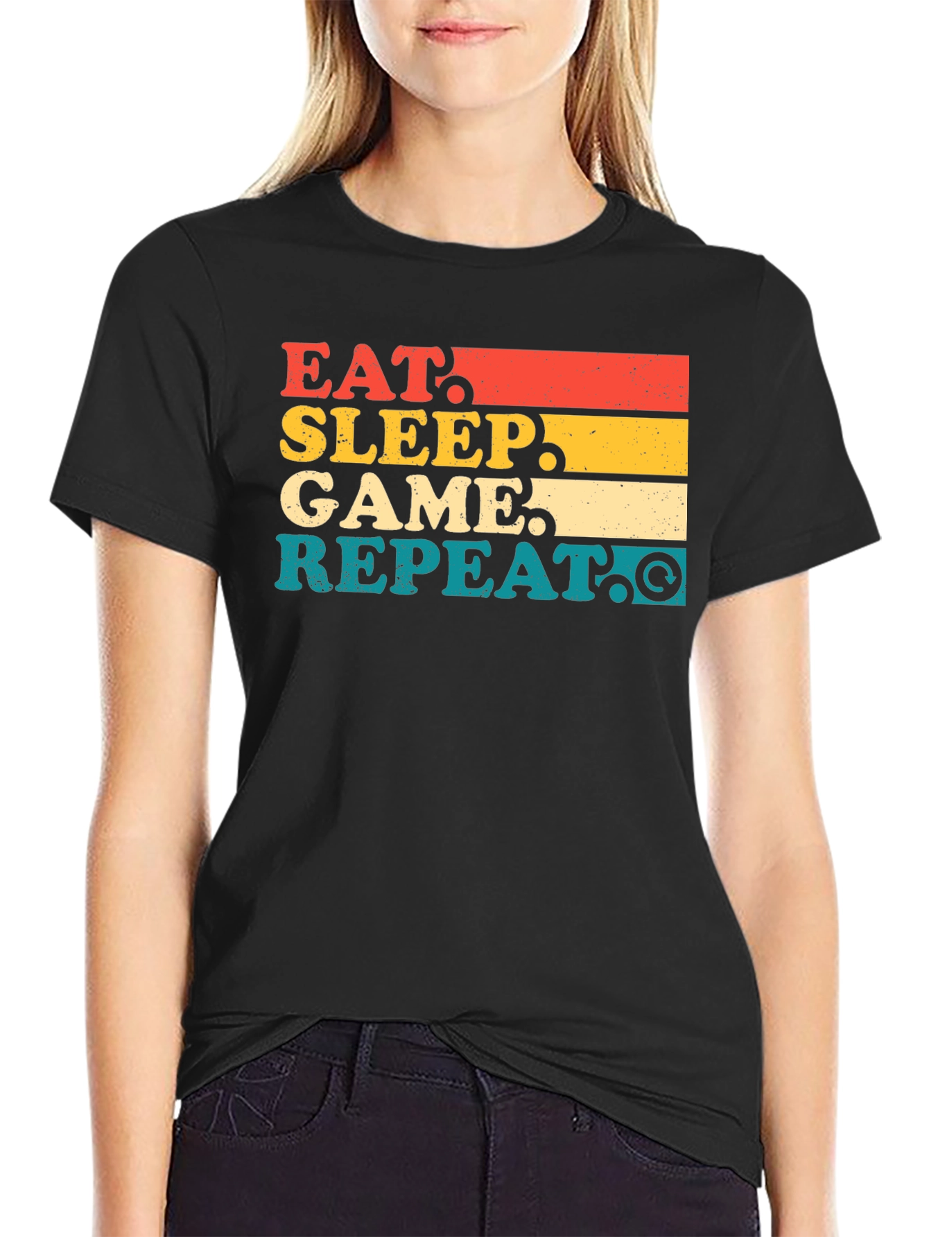 Eat Sleep Game Repeat Graphic Tee