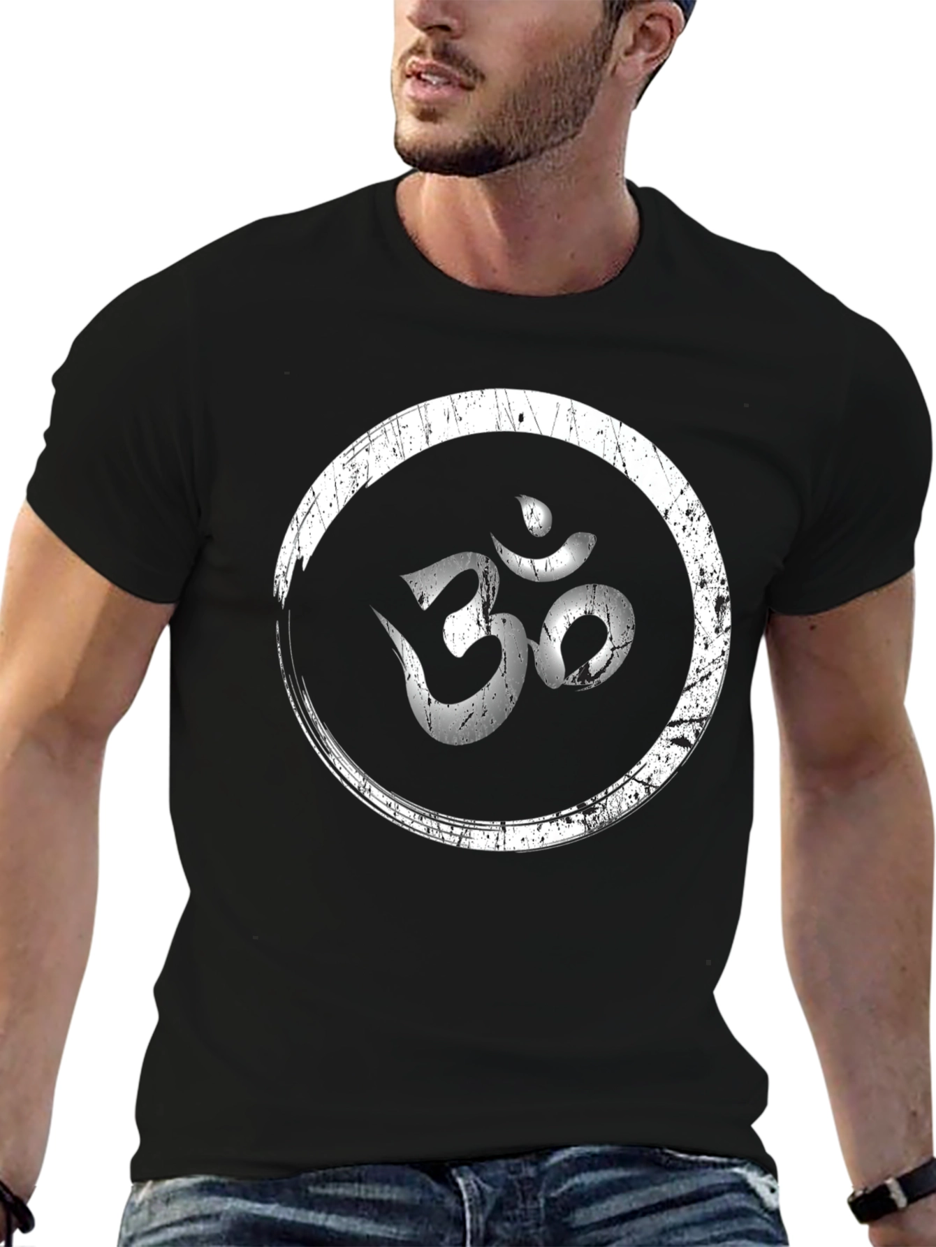 Om Symbol Graphic T-Shirt - Black
