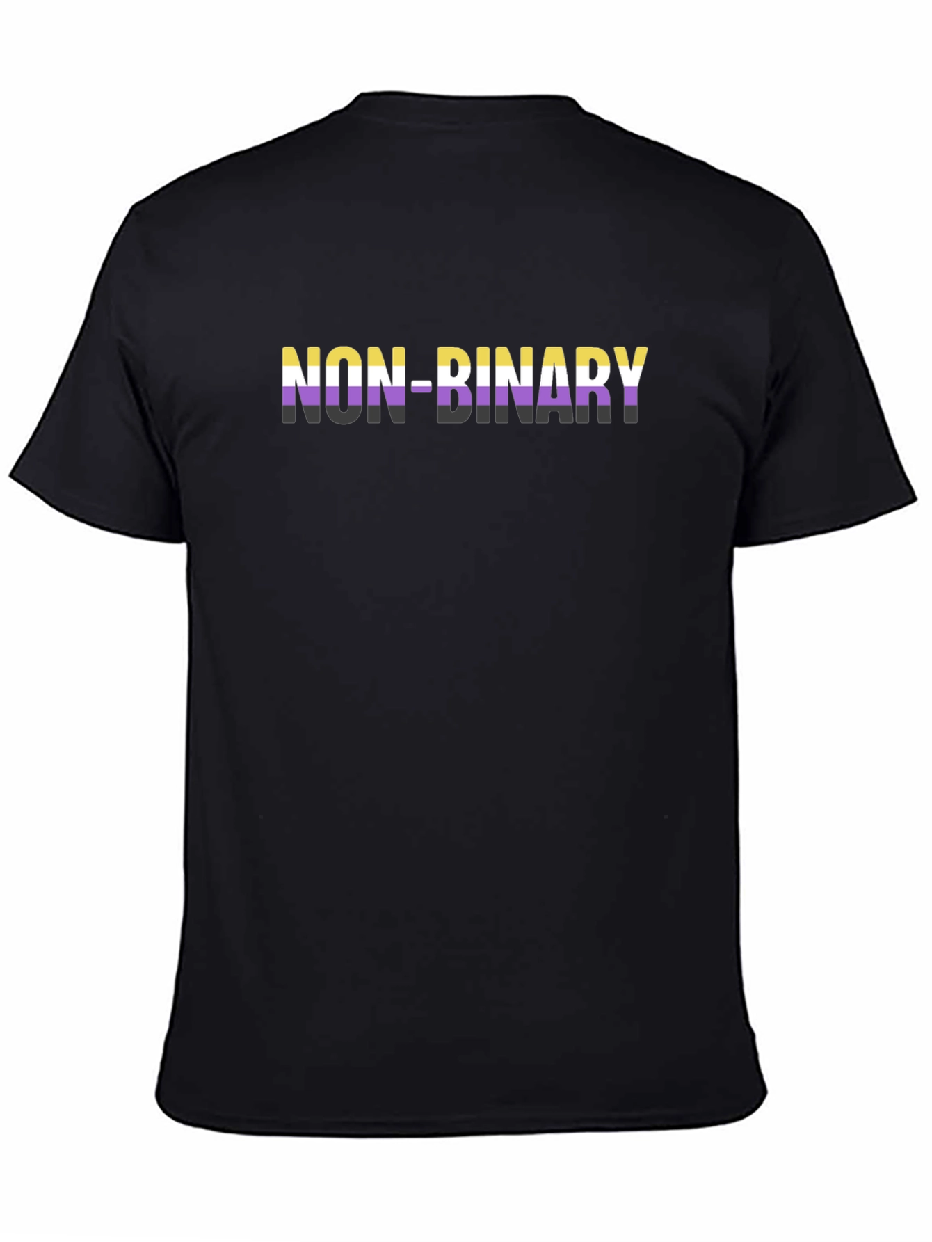Non-Binary Pride T-Shirt - Black Cotton LGBTQ+ Apparel