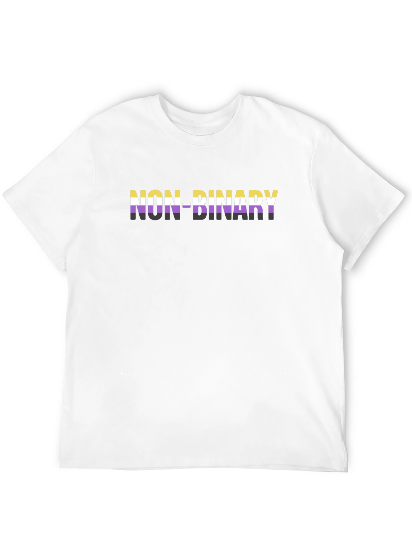 Non-Binary Pride T-Shirt - Black Cotton LGBTQ+ Apparel