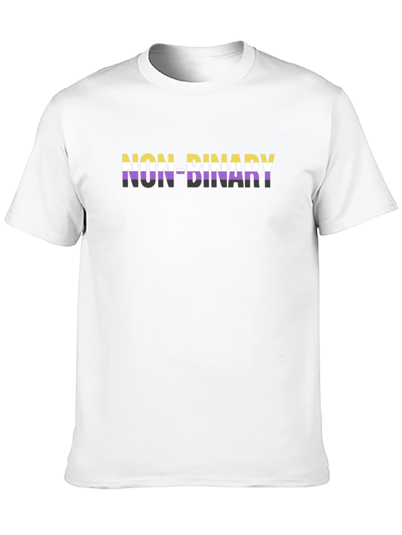Non-Binary Pride T-Shirt - Black Cotton LGBTQ+ Apparel