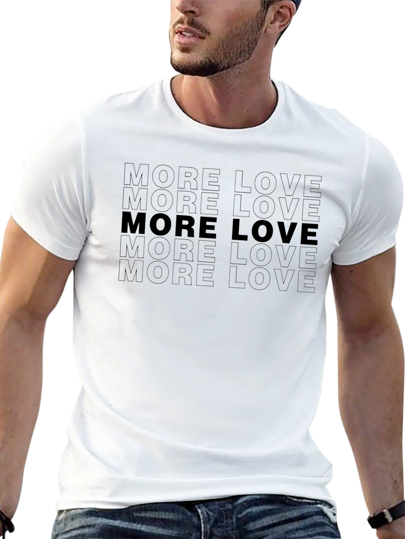 More Love Graphic Tee - Soft Black Crewneck