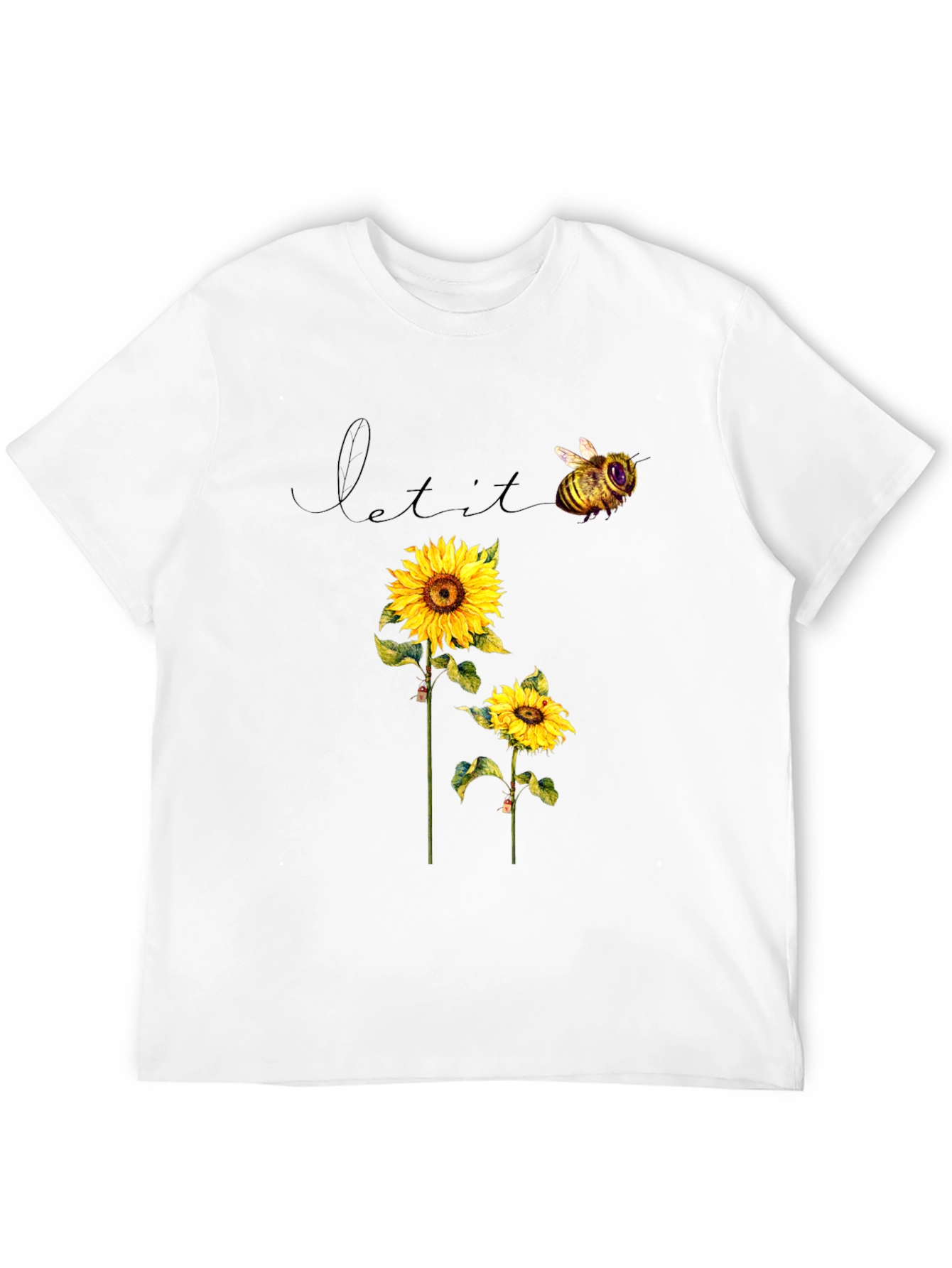 Sunflower & Bee Graphic T-Shirt