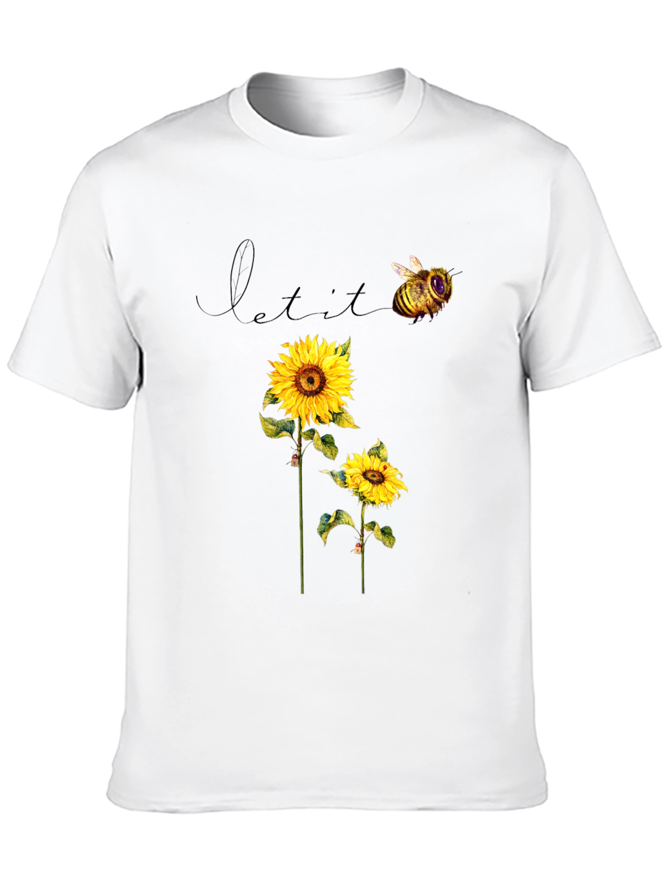 Sunflower & Bee Graphic T-Shirt
