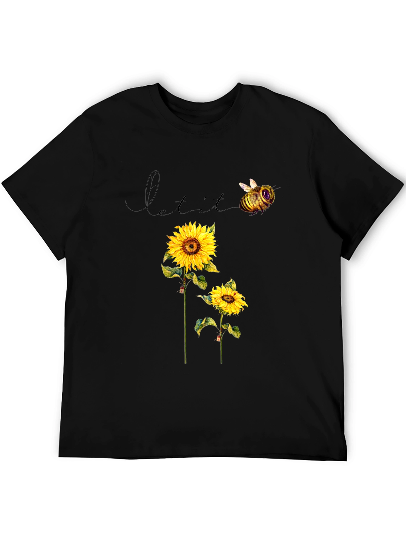 Sunflower & Bee Graphic T-Shirt