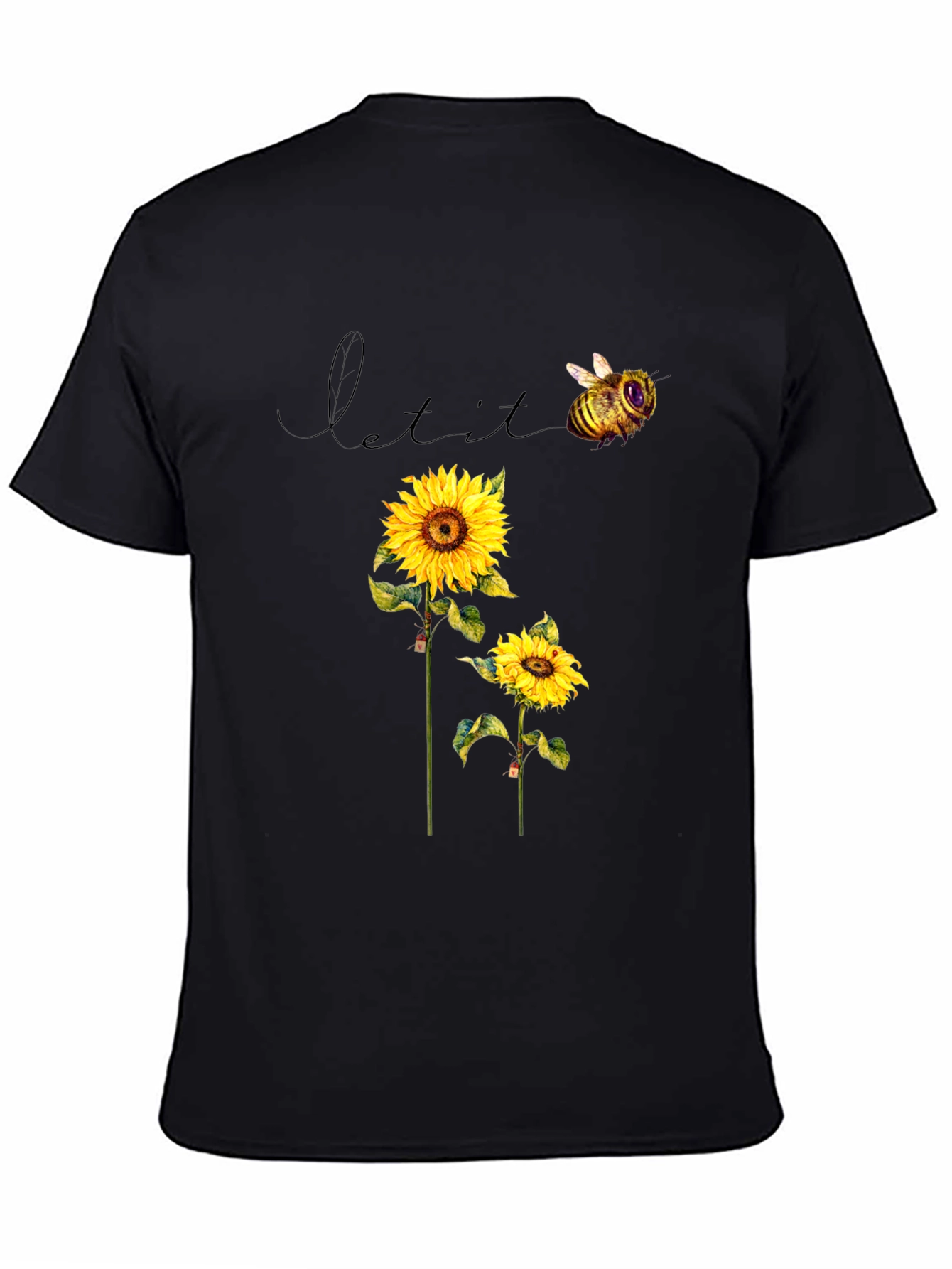 Sunflower & Bee Graphic T-Shirt