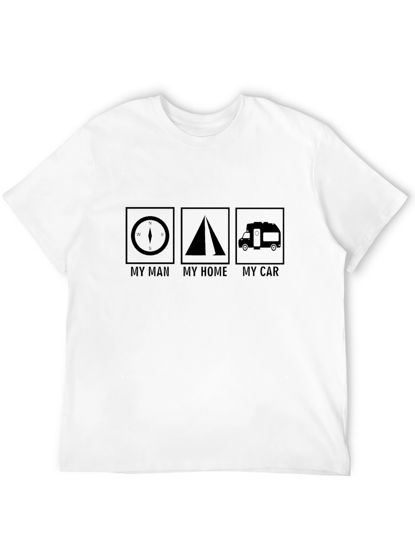 My Man My Home My Car Black Graphic T-Shirt