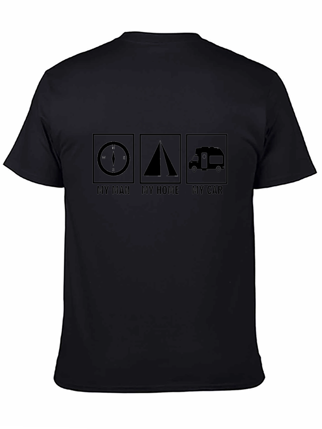 My Man My Home My Car Black Graphic T-Shirt