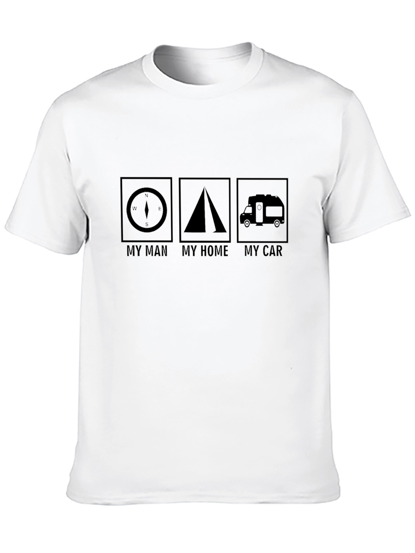 My Man My Home My Car Black Graphic T-Shirt