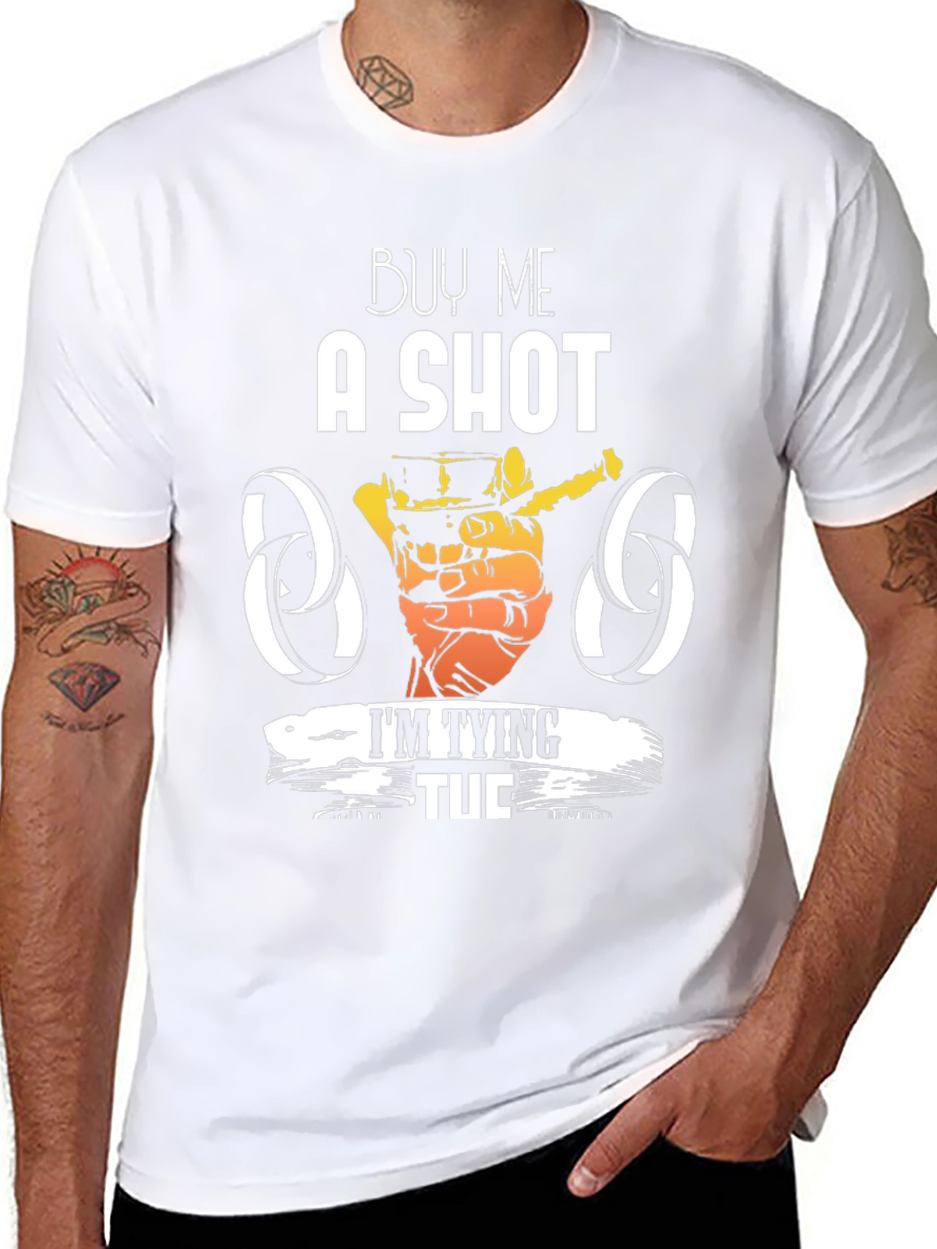 Buy Me a Shot Im Tying Tuc T-Shirt