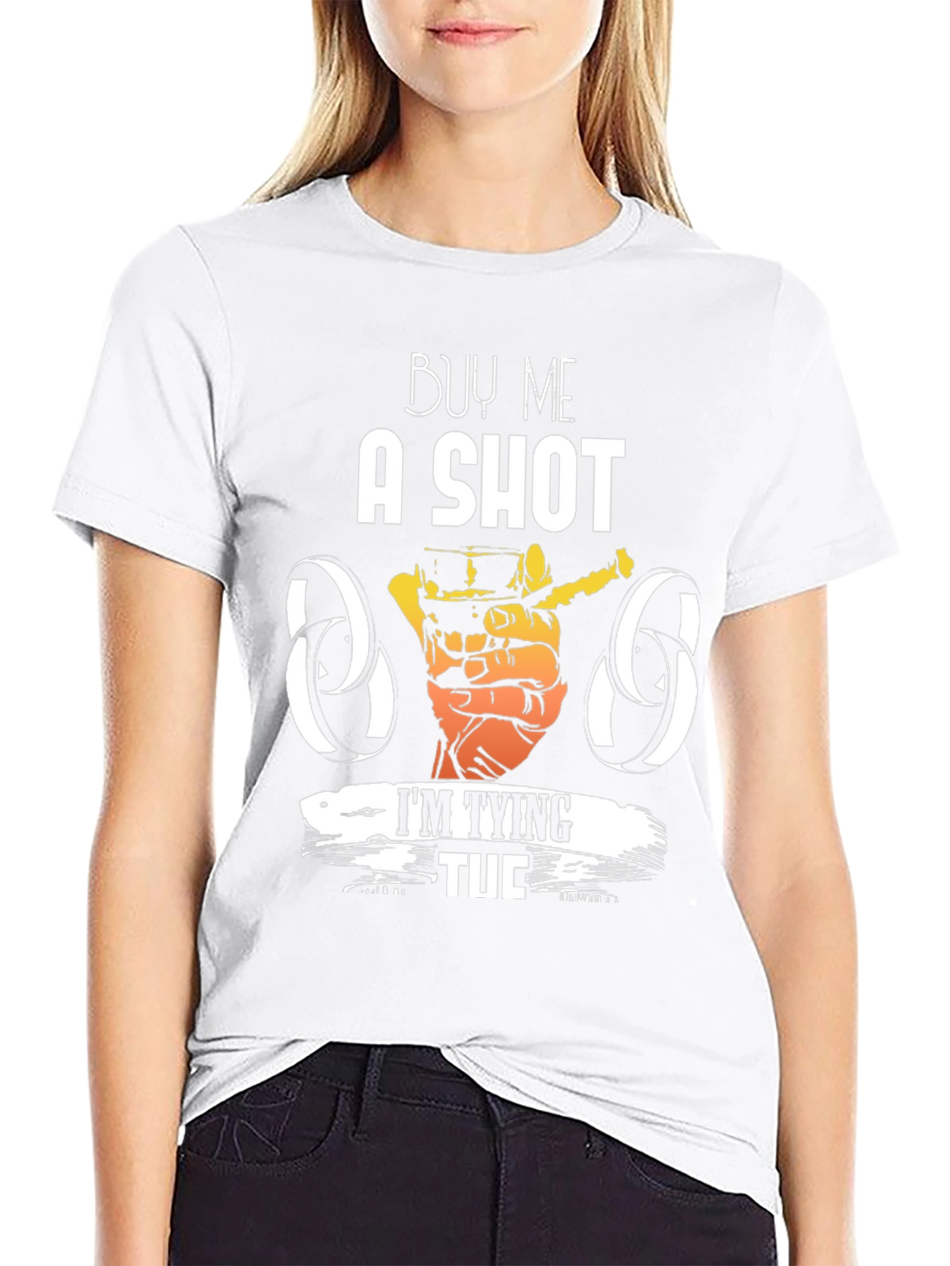 Buy Me a Shot Im Tying Tuc T-Shirt