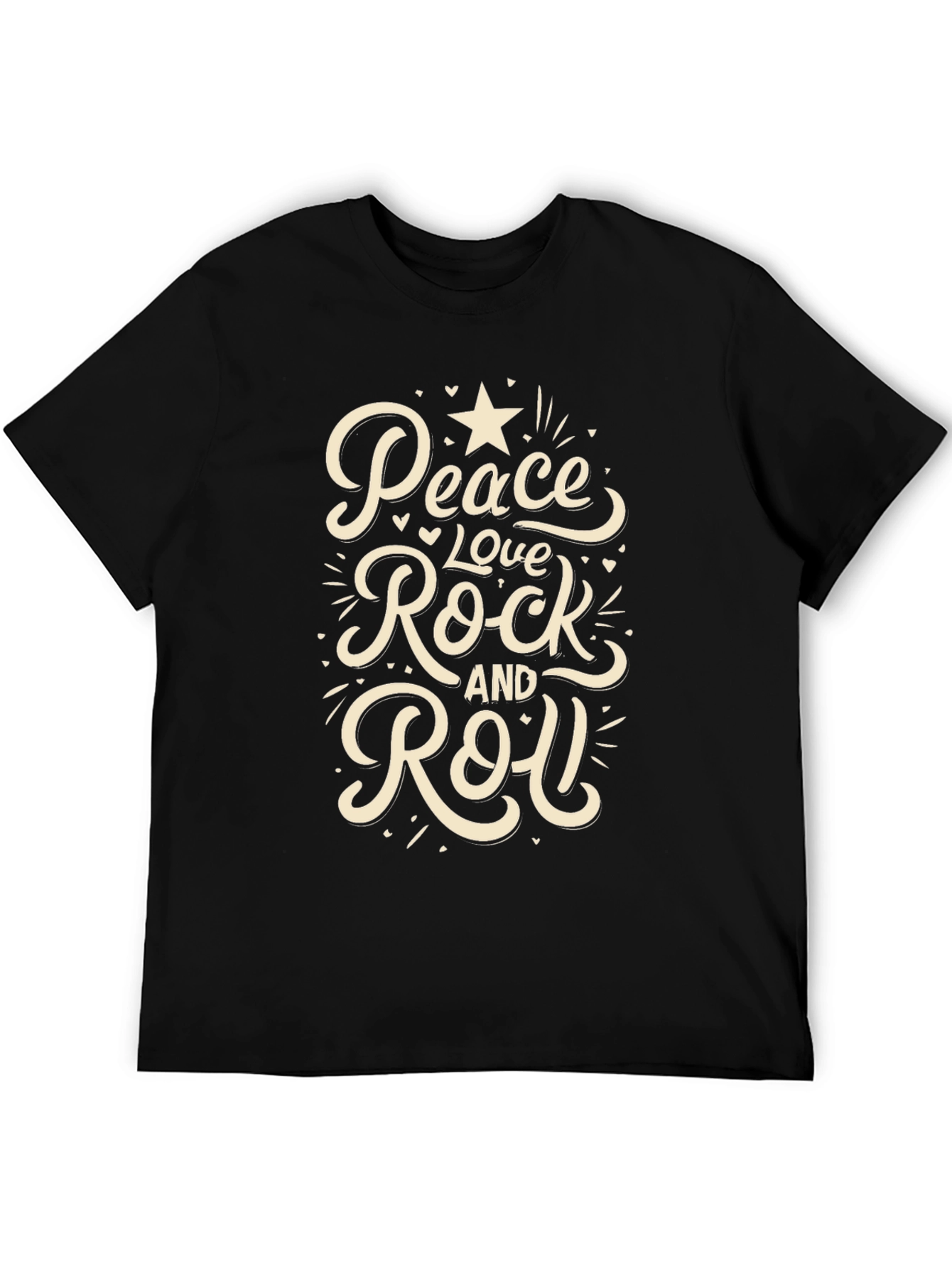 Peace Love Rock and Roll Graphic T-Shirt