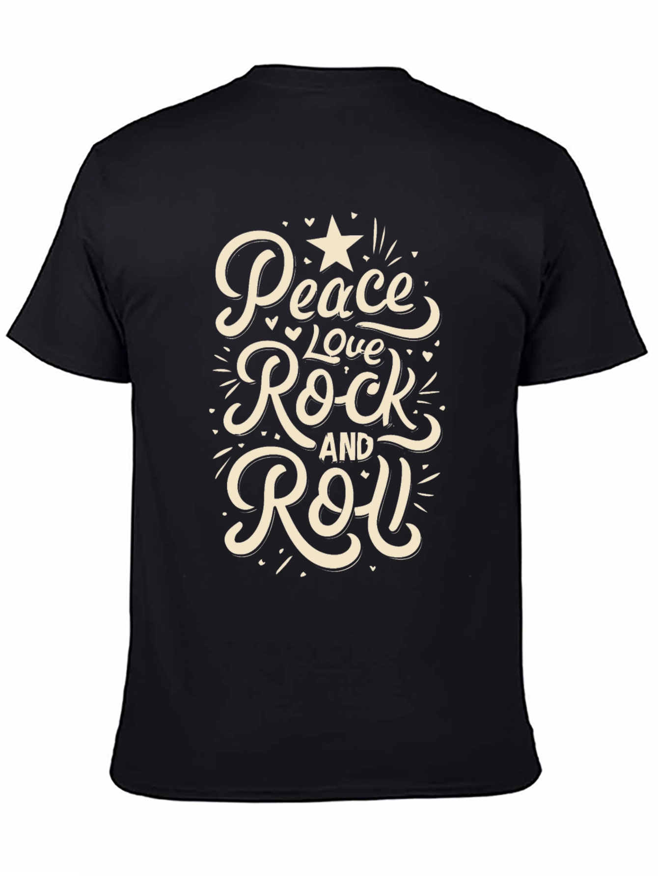Peace Love Rock and Roll Graphic T-Shirt