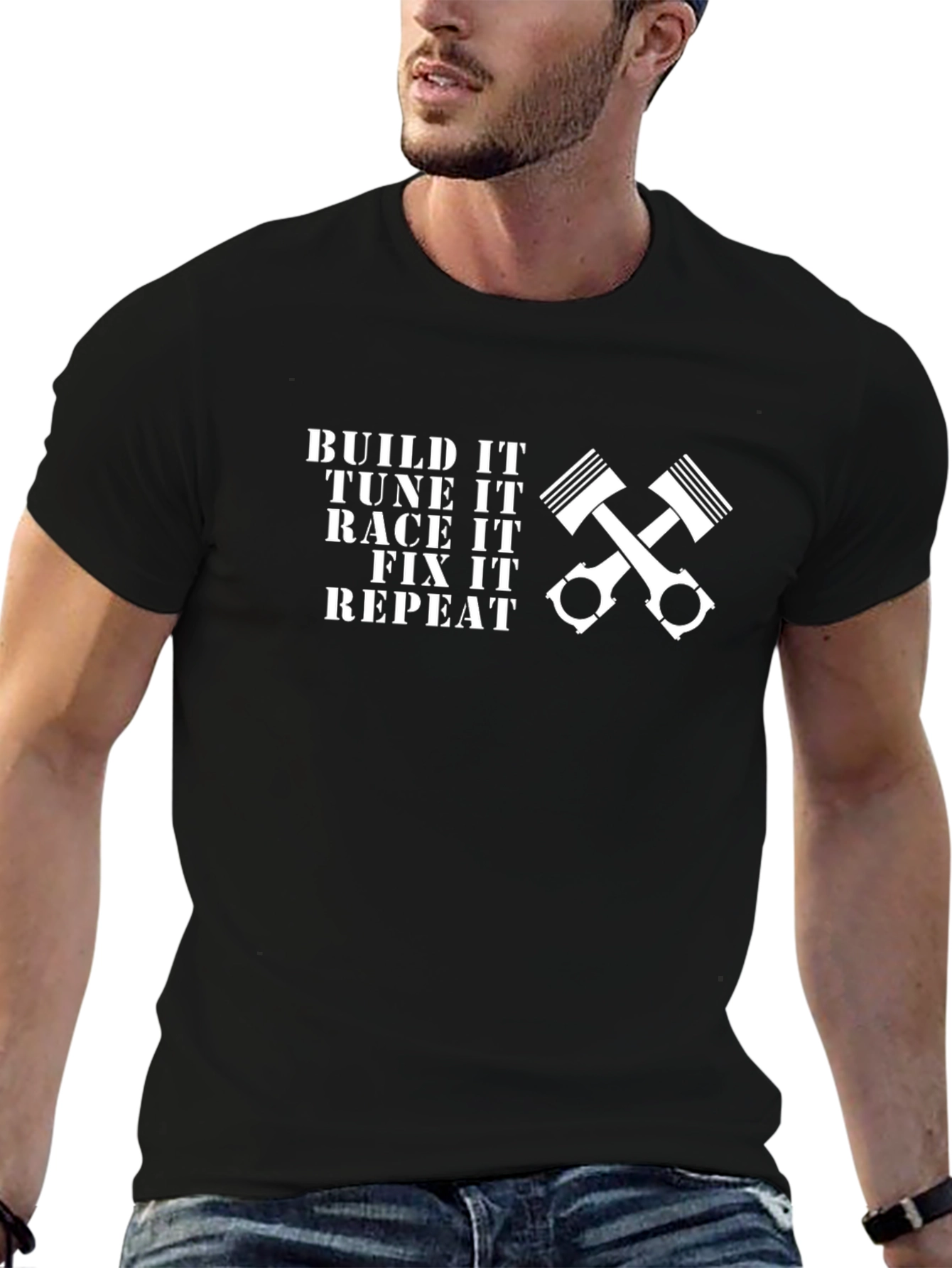 Build Race Fix Repeat Graphic T-Shirt