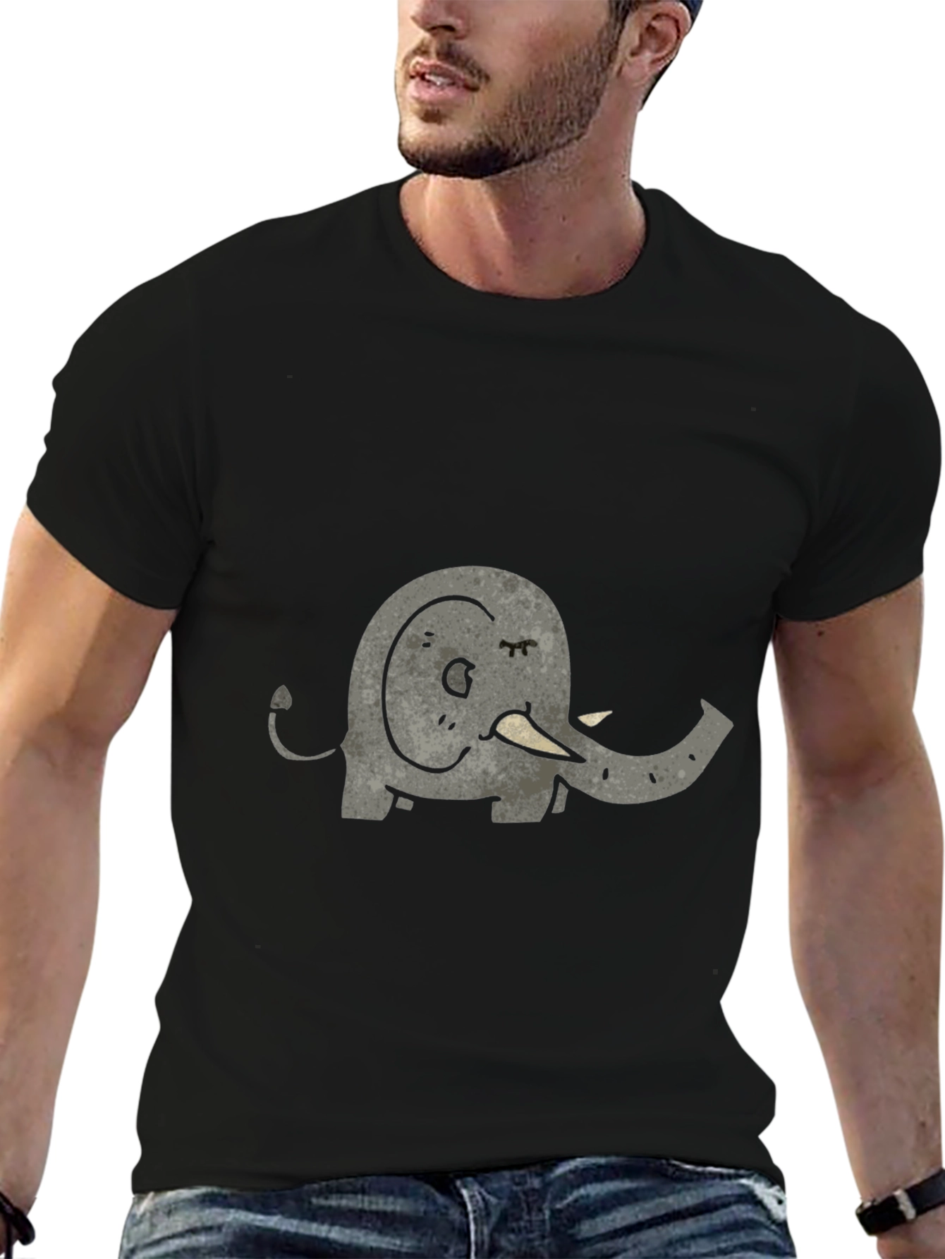 Elephant Graphic T-Shirt - Unisex Casual Tee