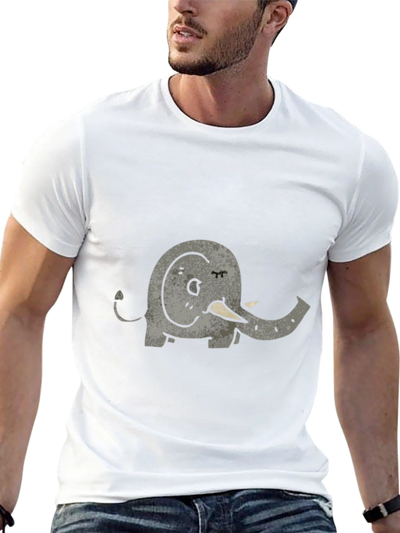 Elephant Graphic T-Shirt - Unisex Casual Tee