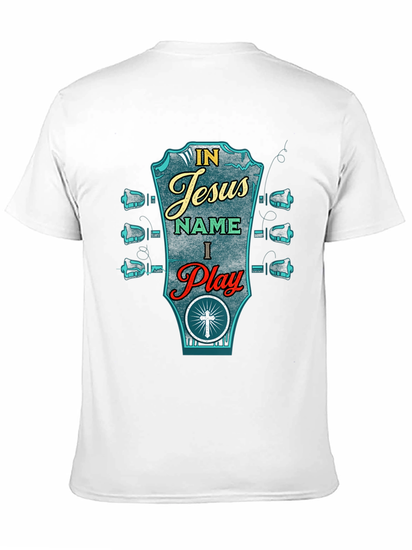 In Jesus Name I Play Guitar Graphic T-Shirt