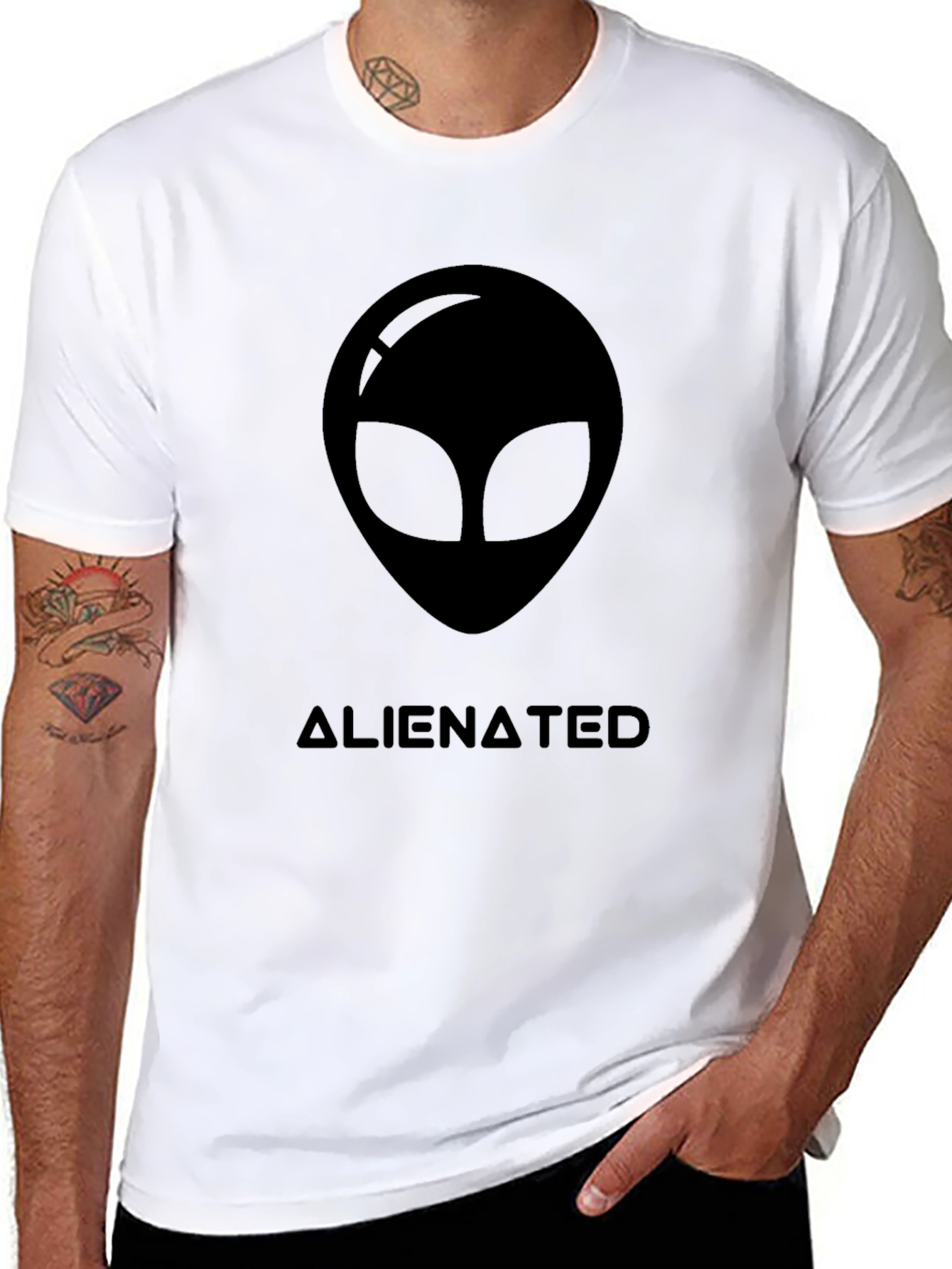 Alienated Graphic Tee - Black Cotton T-Shirt